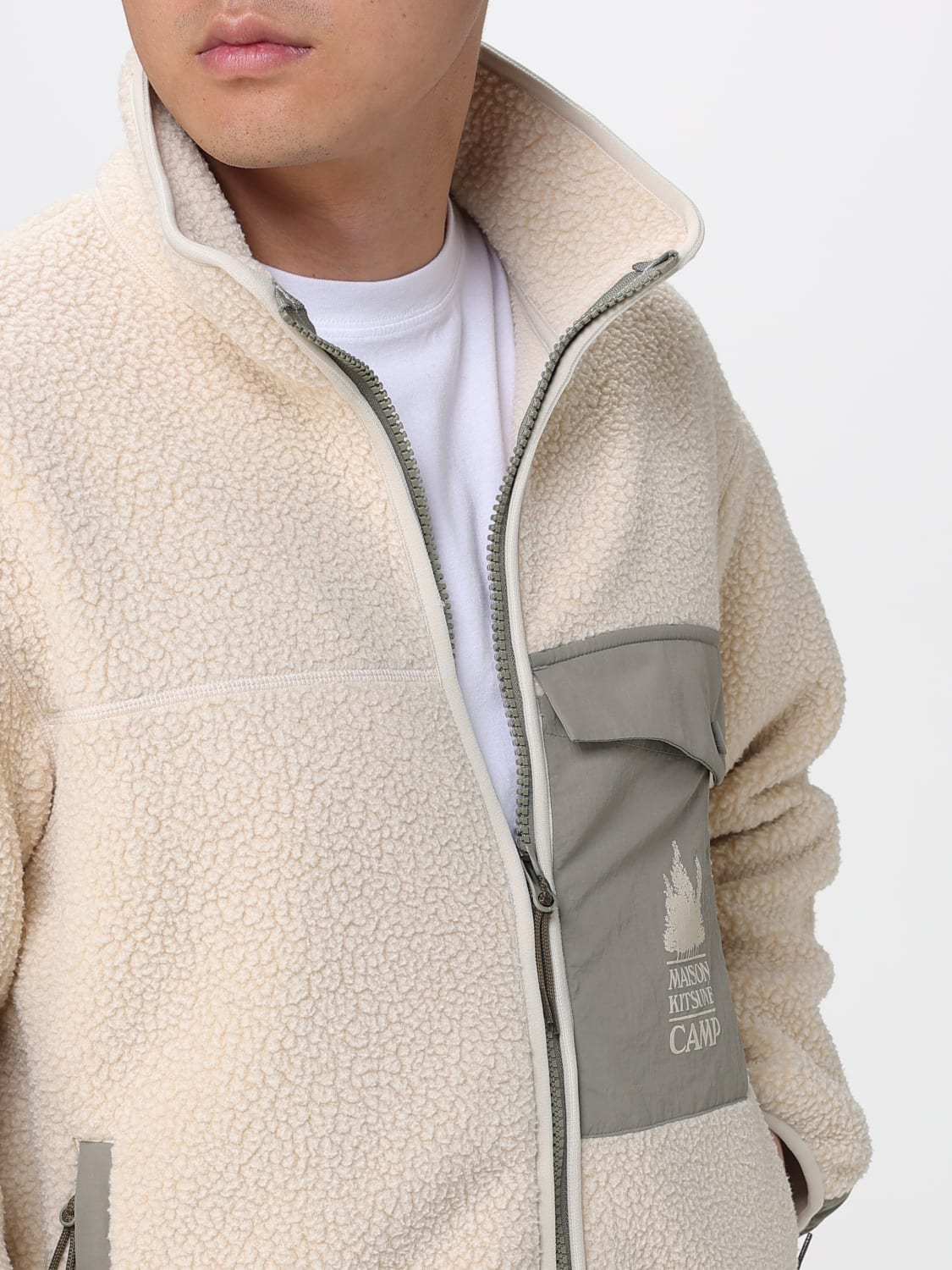 MAISON KITSUNÉ JACKET: Jacket men Maison KitsunÉ, Beige - Img 4