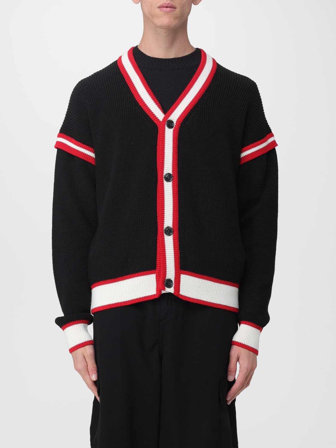 GCDS JUMPER: Cardigan men GCDS, Black - Img 1