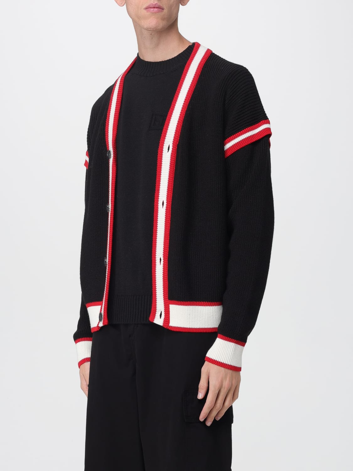 GCDS JUMPER: Cardigan men GCDS, Black - Img 3