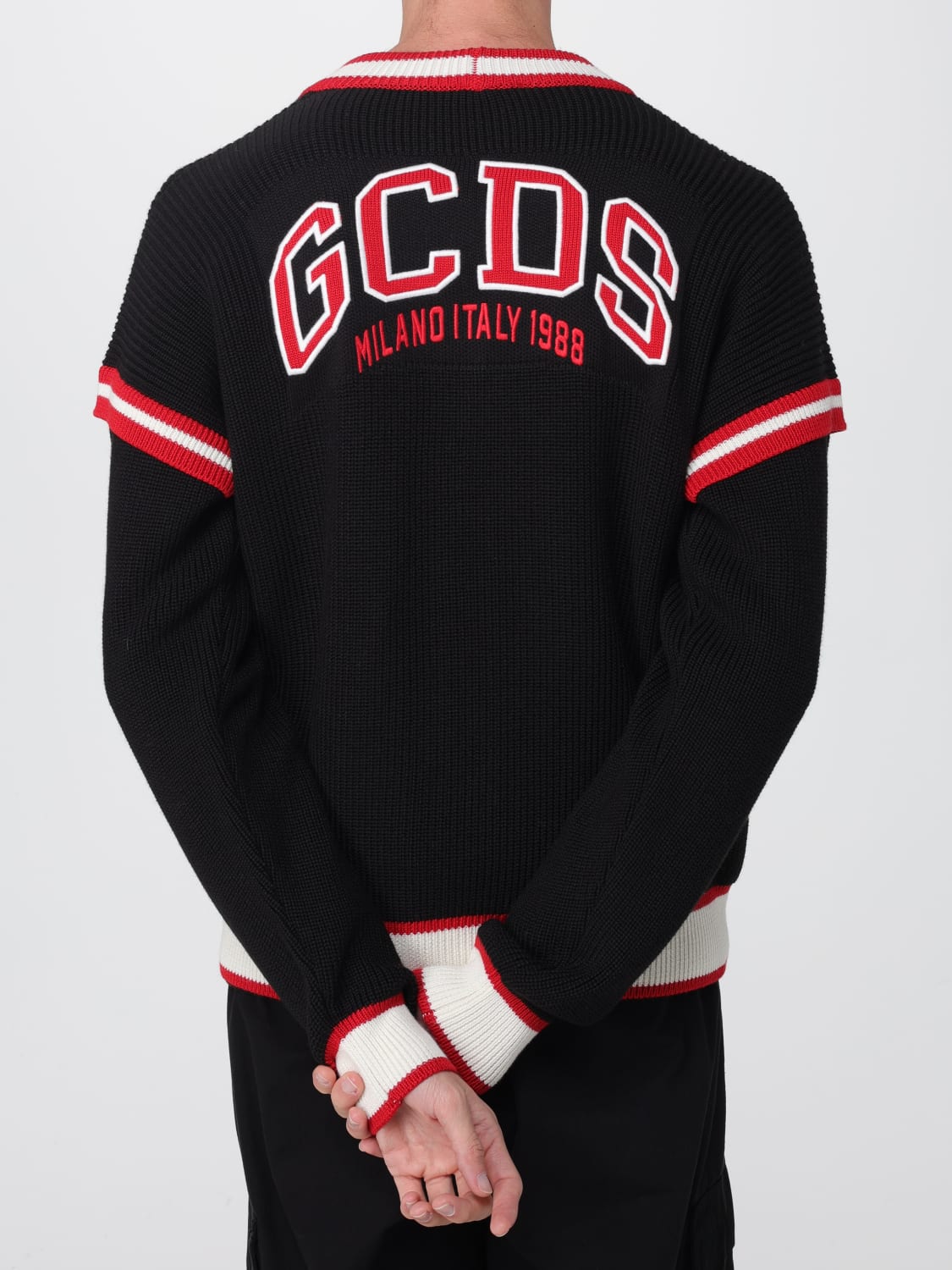 GCDS JUMPER: Cardigan men GCDS, Black - Img 4