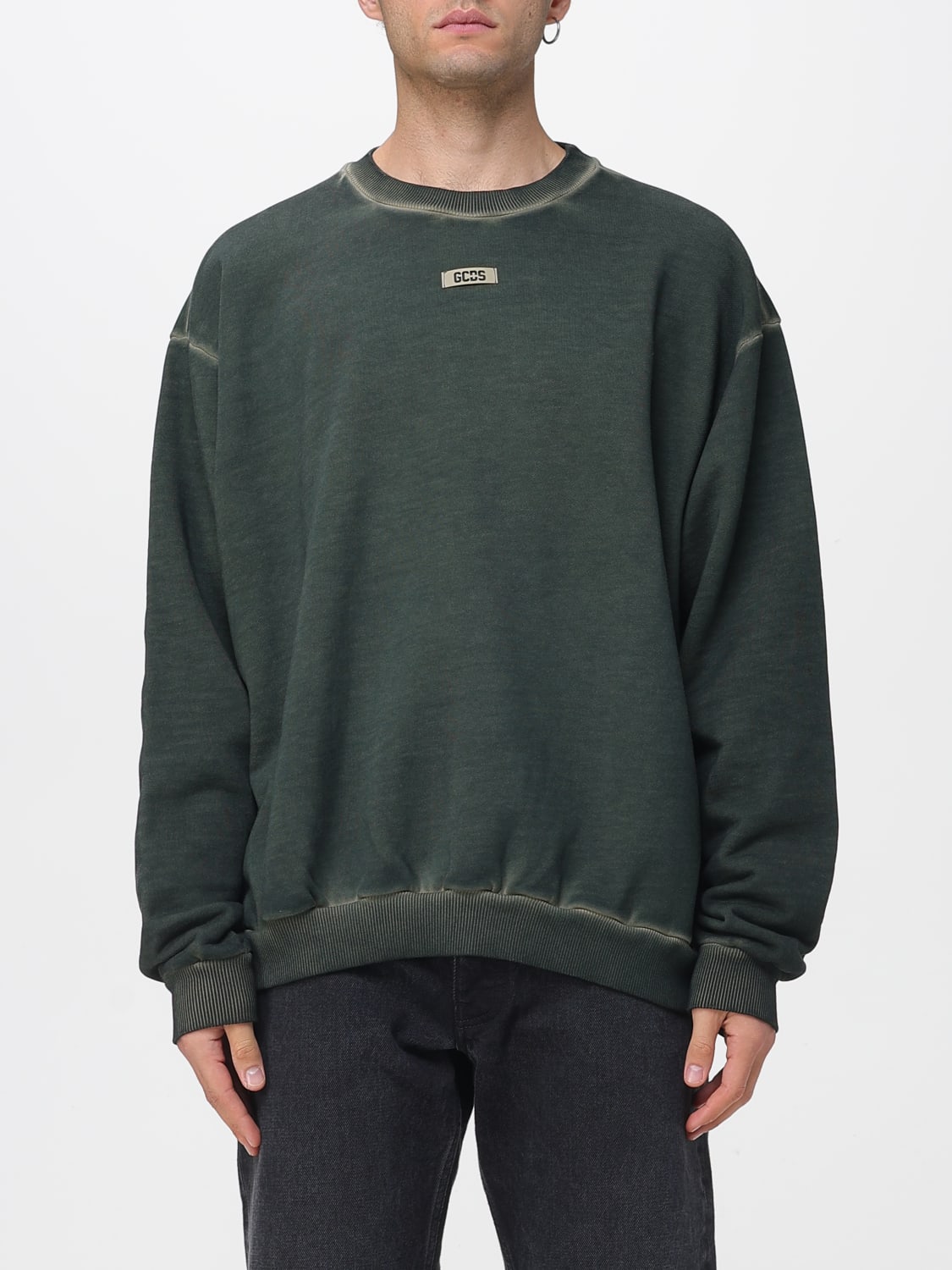 GCDS SWEATSHIRT: Sweater men GCDS, Green - Img 1