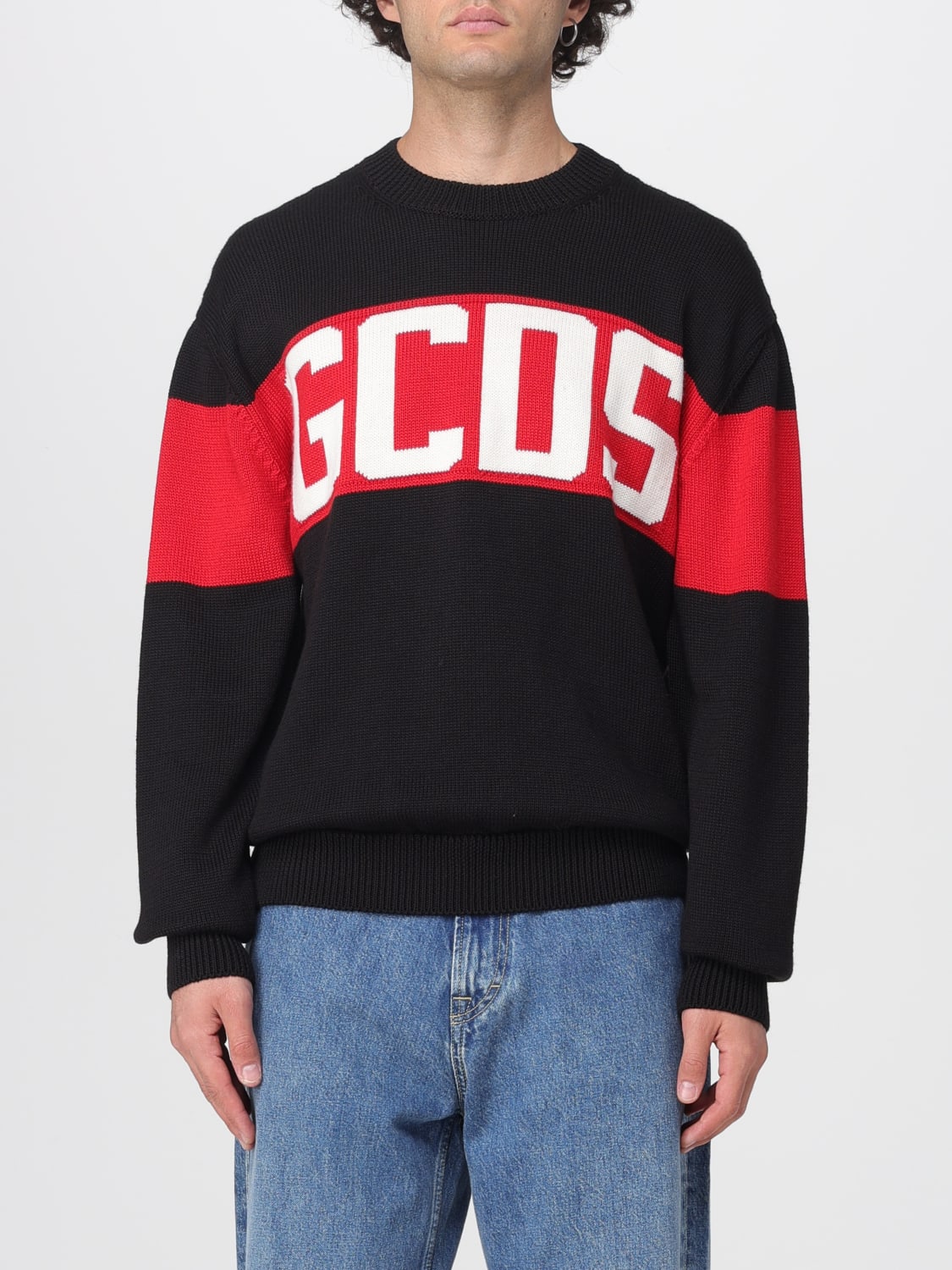 GCDS SWEATER: Sweater men GCDS, Black - Img 1