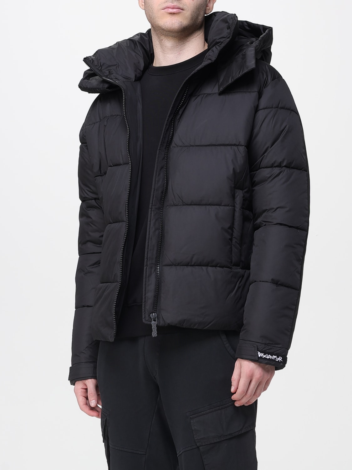 DISCLAIMER JACKET: Coat men Disclaimer, Black - Img 3