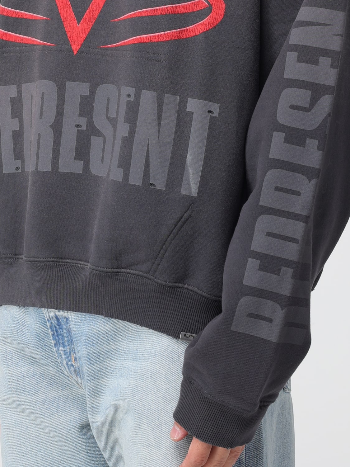 REPRESENT SWEATSHIRT: Sweatshirt men Represent, Grey - Img 3
