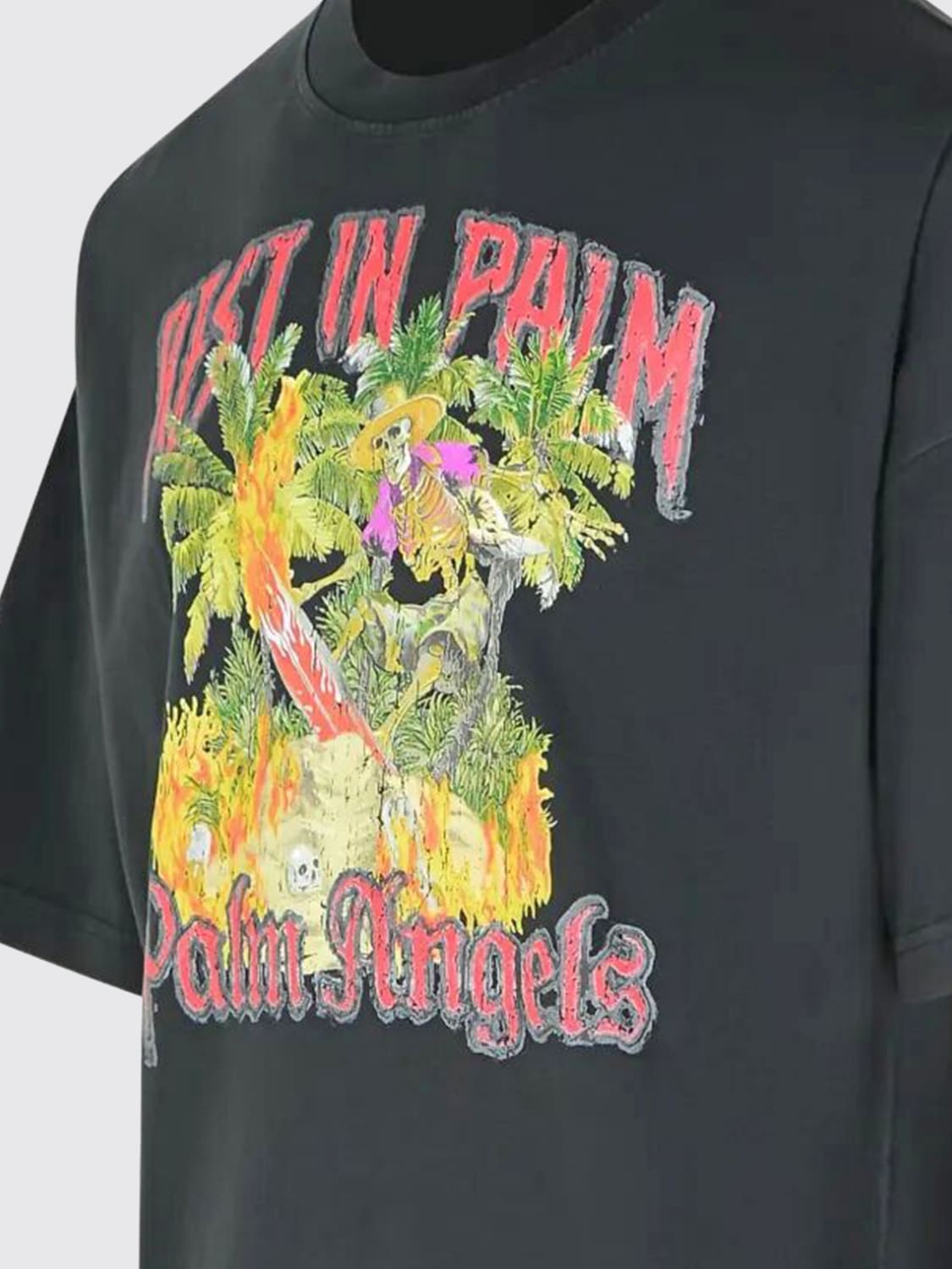 PALM ANGELS T-SHIRT: T-shirt men Palm Angels, Black - Img 3