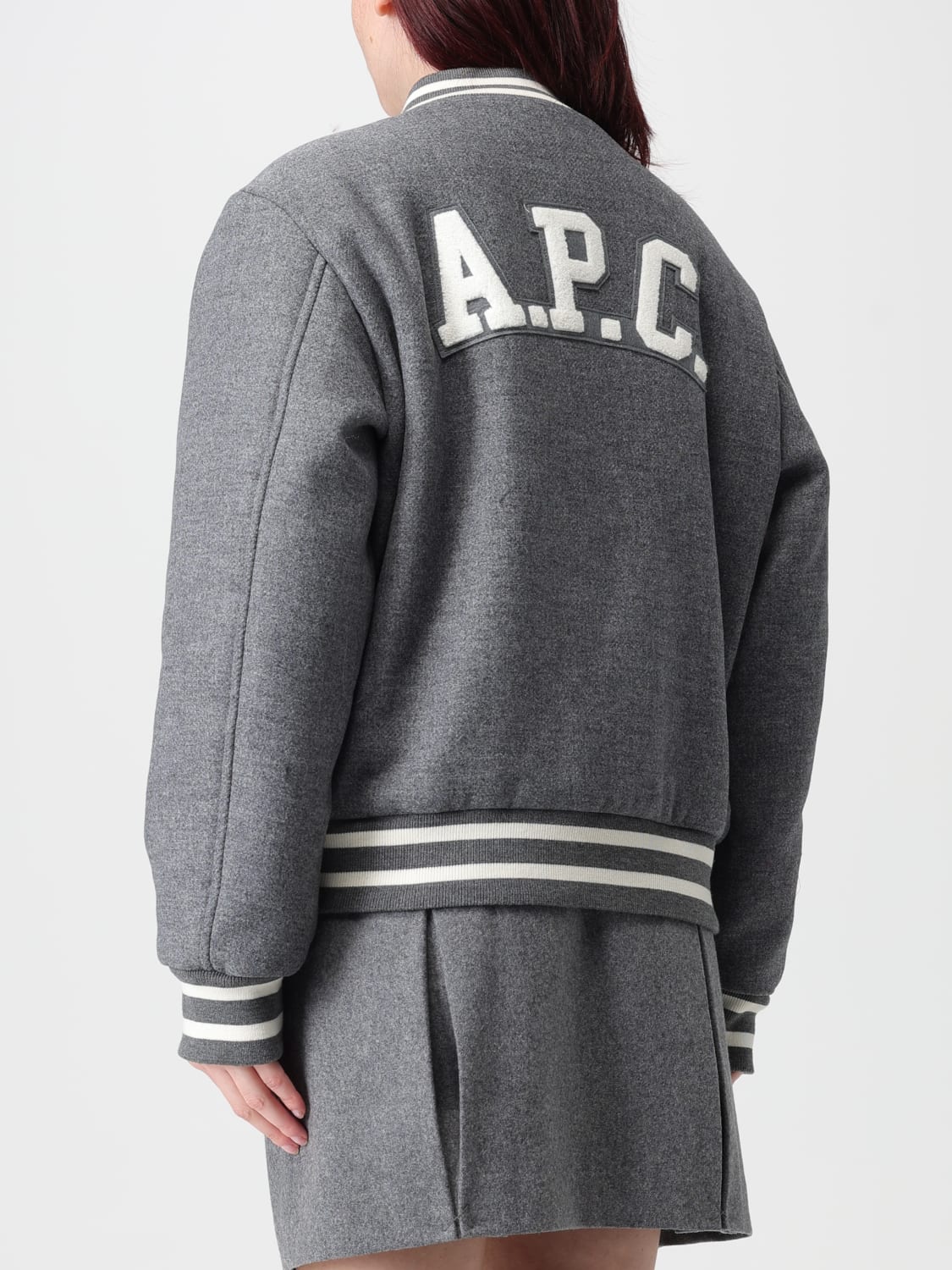 A.P.C. GIACCA: Bomber di lana vergine A.P.C., Grigio - Img 3