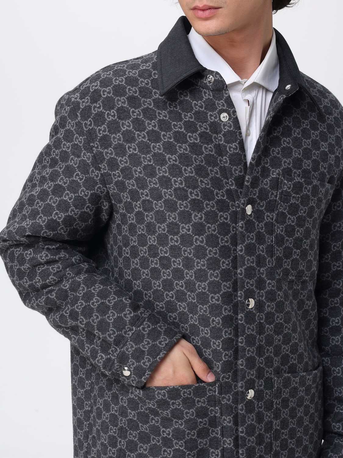 GUCCI JACKET: Jacket men Gucci, Grey - Img 5