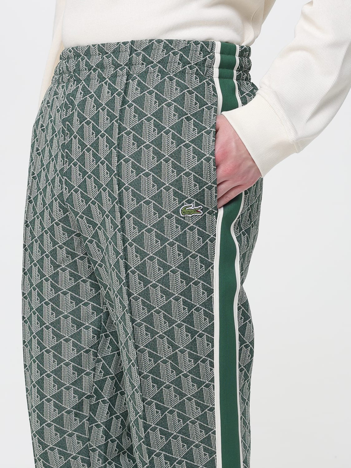 LACOSTE PANTS: Pants men Lacoste, Green - Img 4