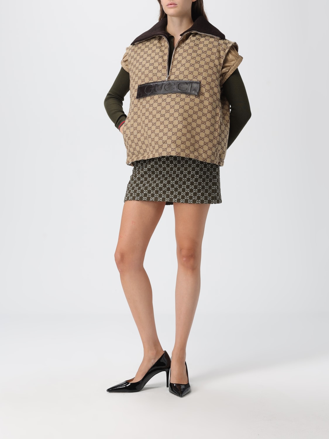 GUCCI CHALECO: Chaqueta mujer Gucci, Camello - Img 2