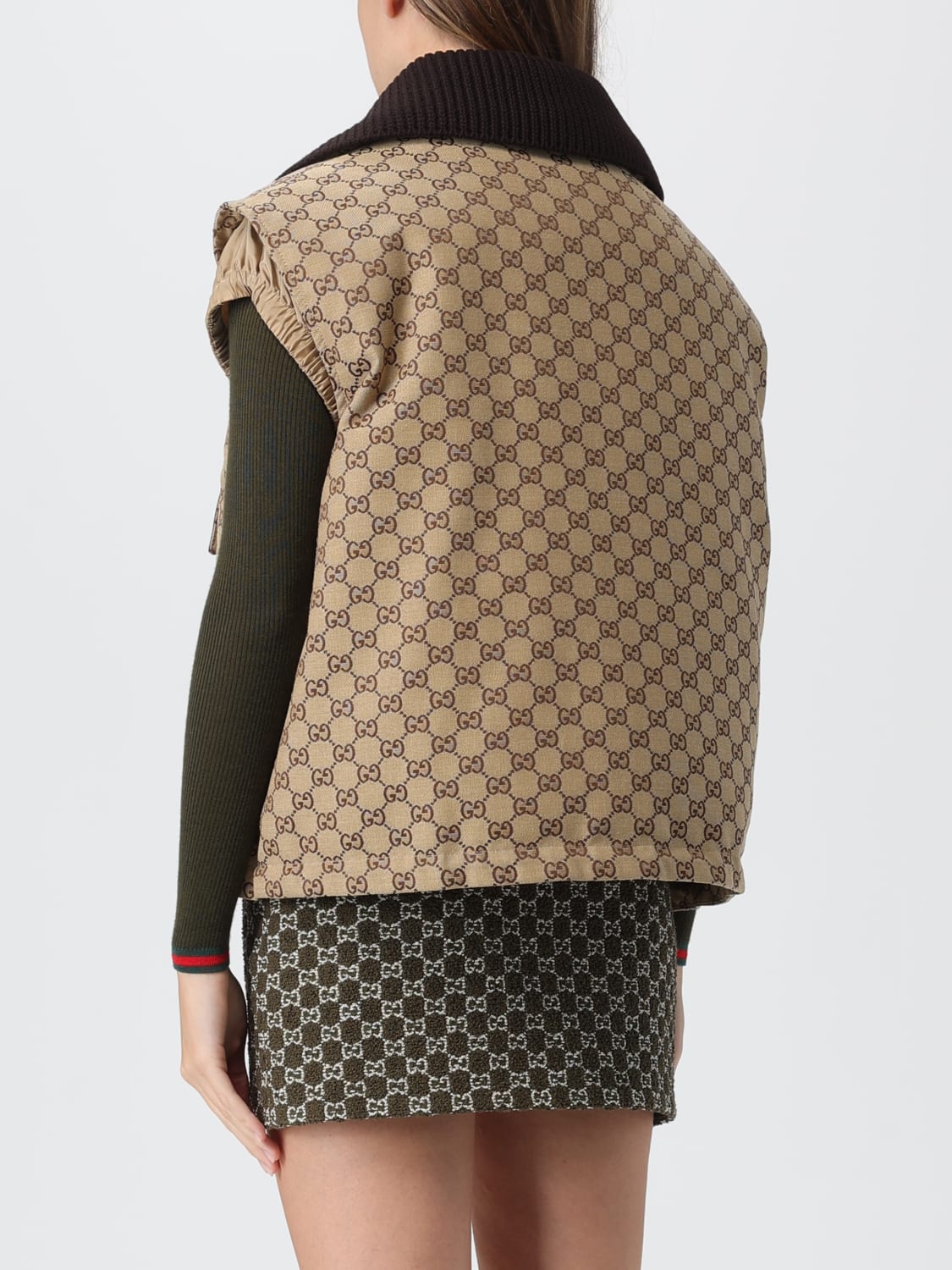 GUCCI CHALECO: Chaqueta mujer Gucci, Camello - Img 3