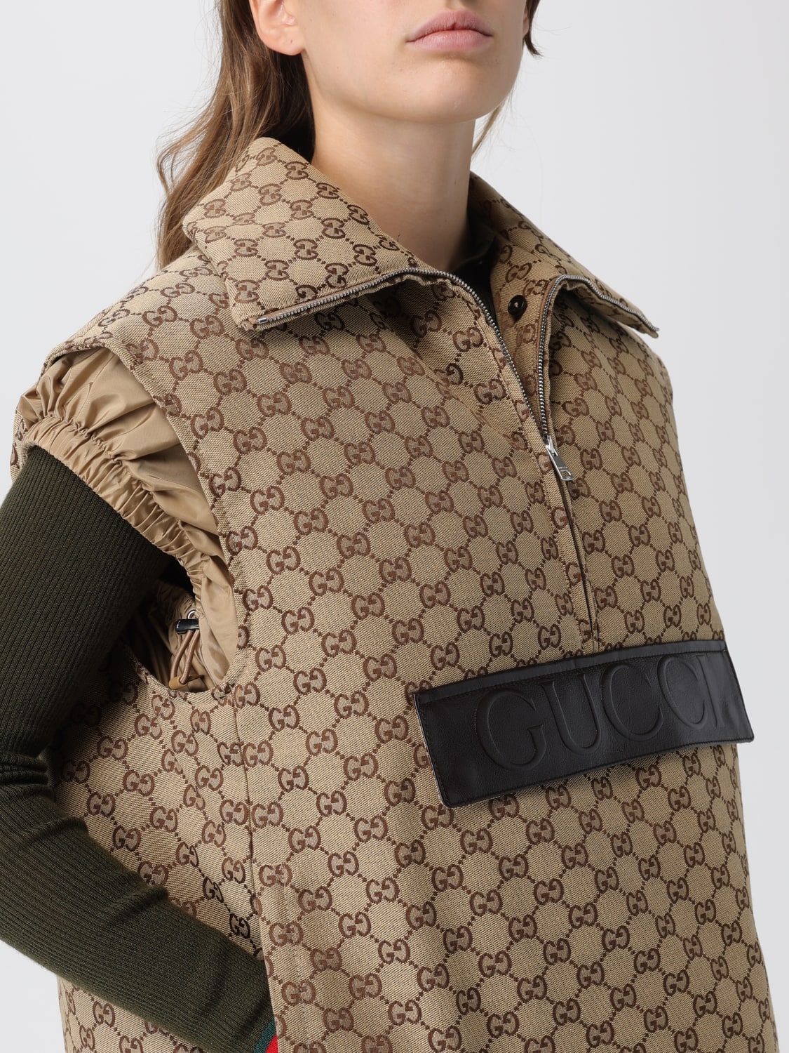 GUCCI CHALECO: Chaqueta mujer Gucci, Camello - Img 5