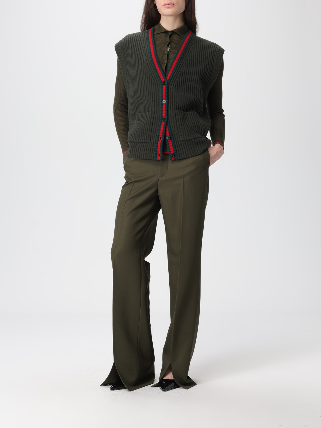 GUCCI SWEATER: Sweater woman Gucci, Green - Img 2