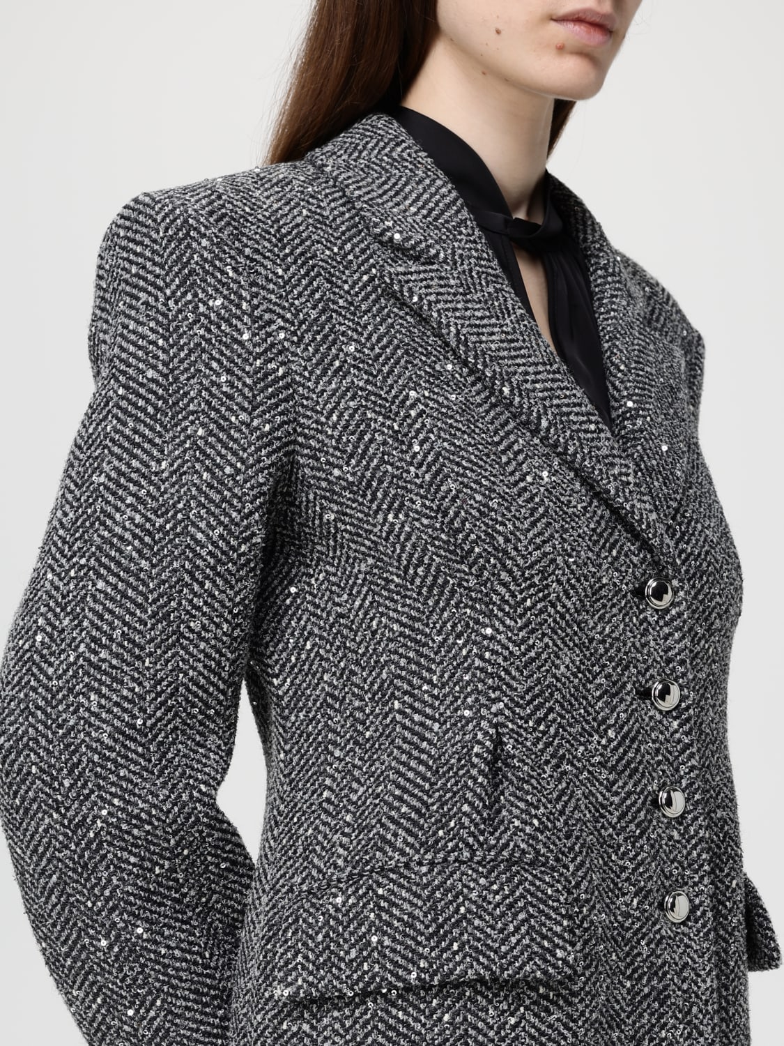 ALESSANDRA RICH MANTEAU: Manteau femme Alessandra Rich, Gris - Img 5