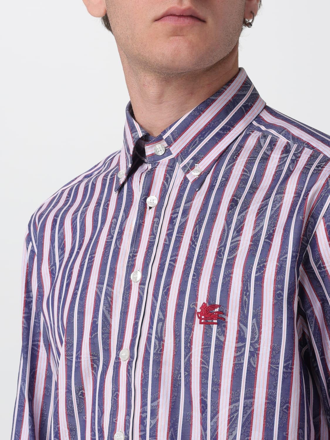 ETRO SHIRT: Shirt men Etro, Burgundy - Img 5