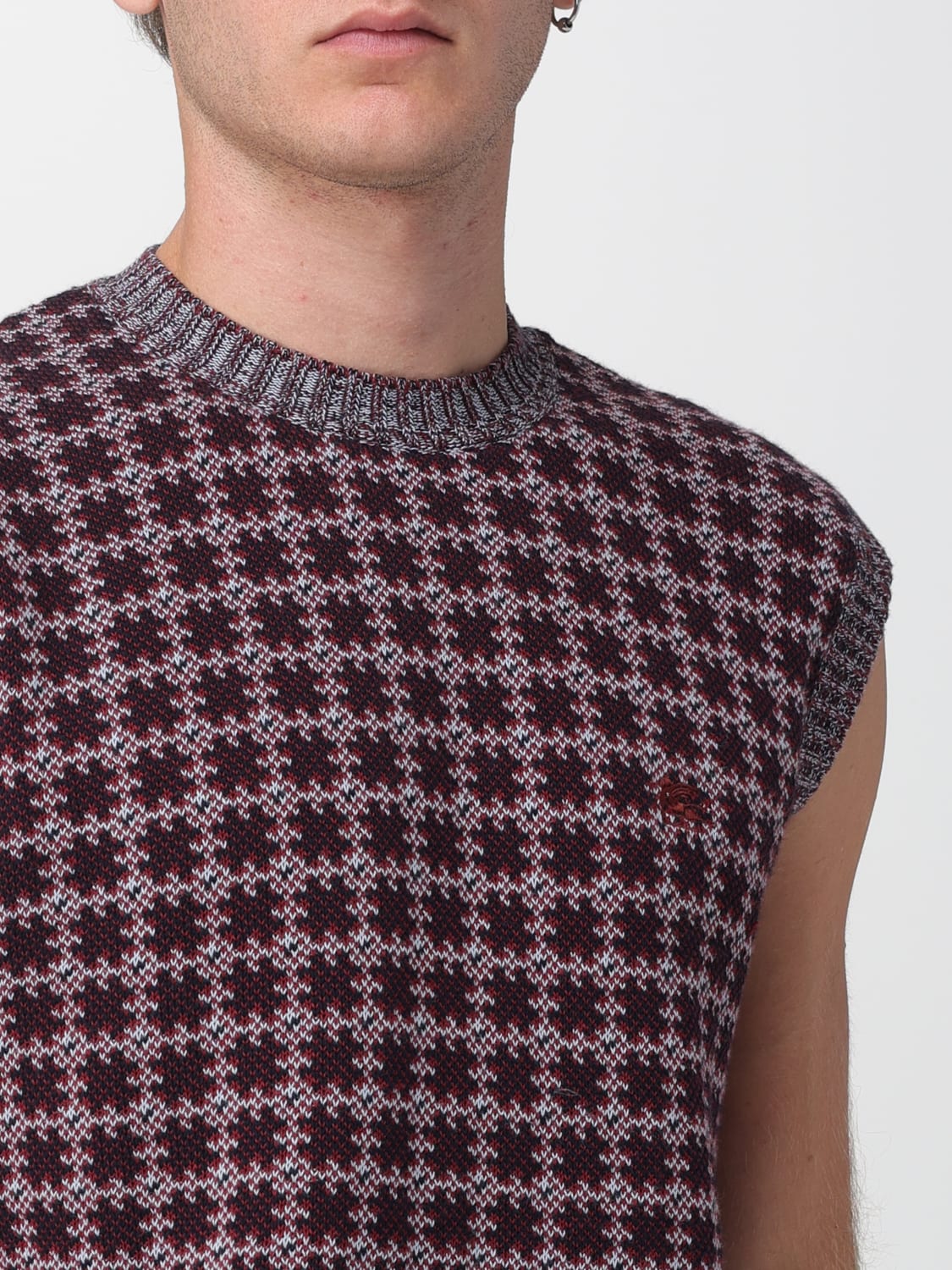 ETRO SUIT VEST: Sweater men Etro, Brown - Img 5