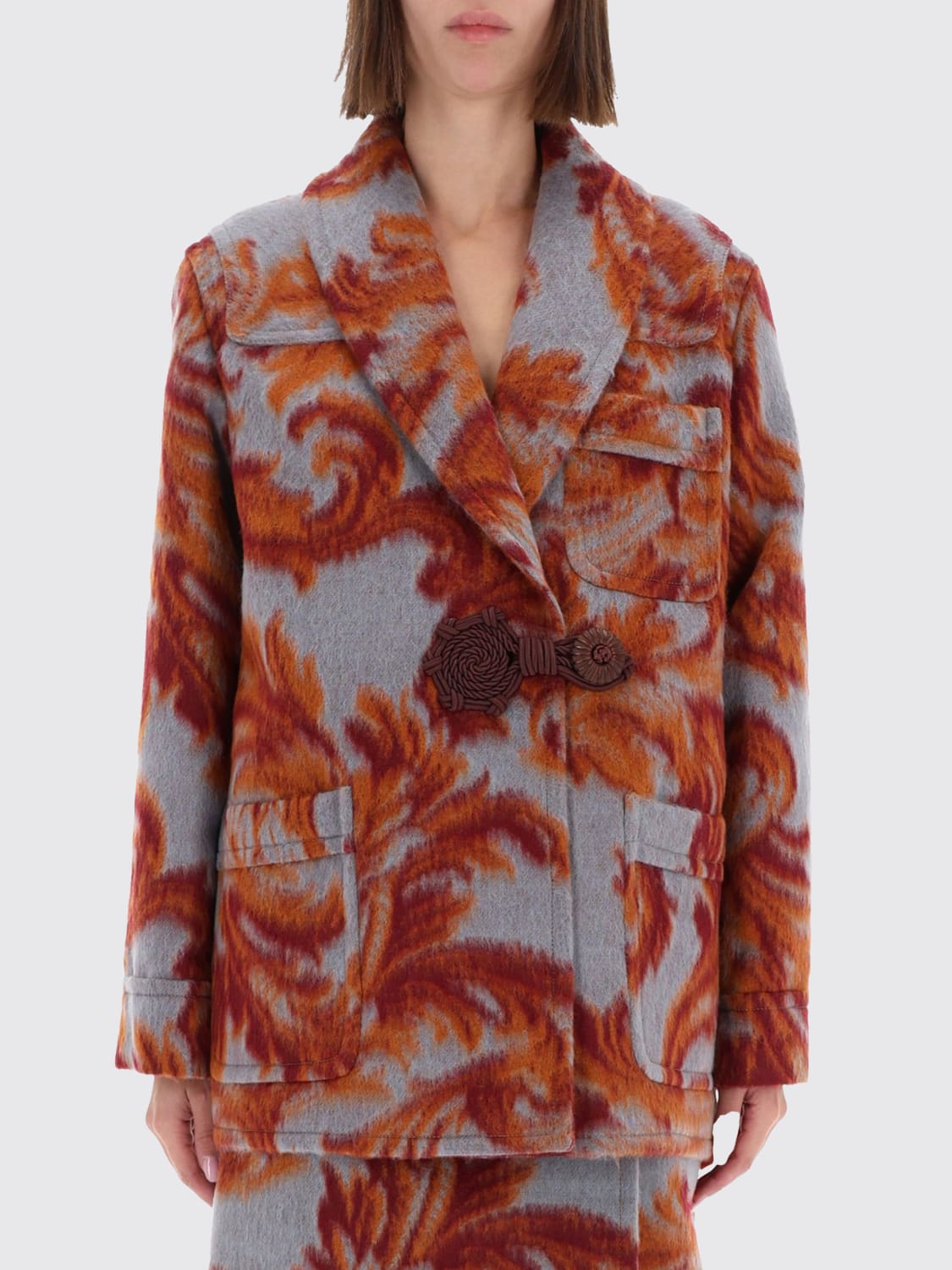 ETRO COAT: Coat woman Etro, Multicolor - Img 1