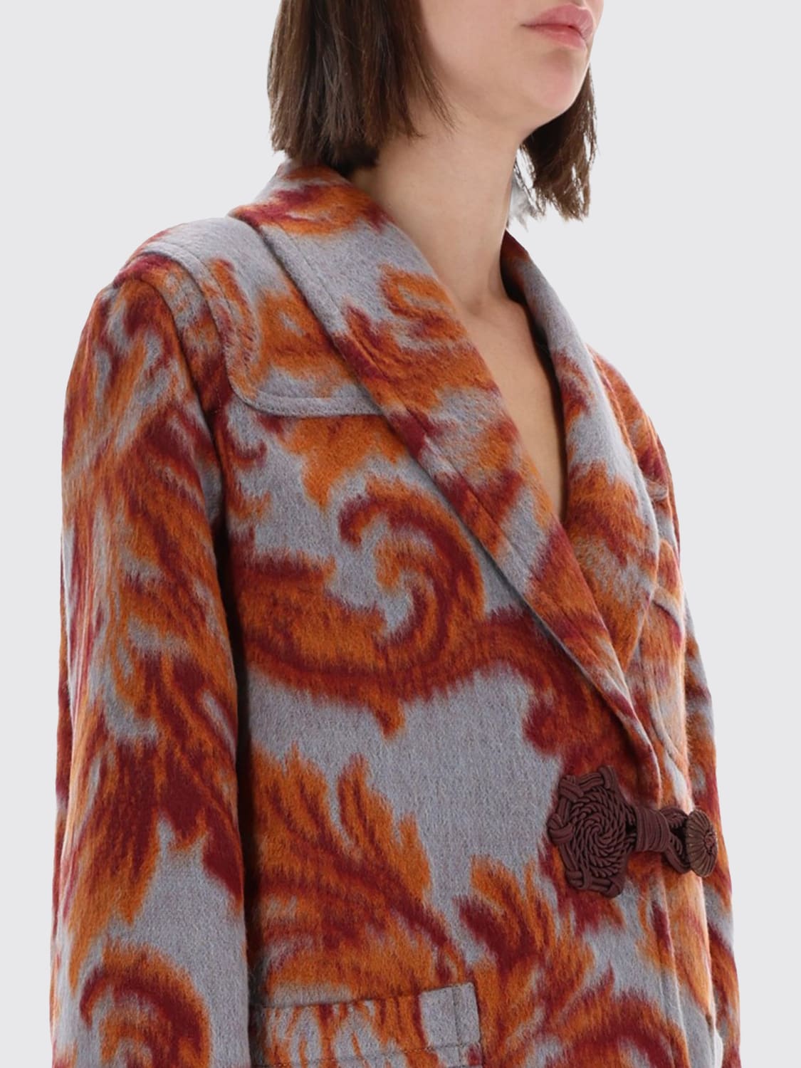ETRO COAT: Coat woman Etro, Multicolor - Img 4
