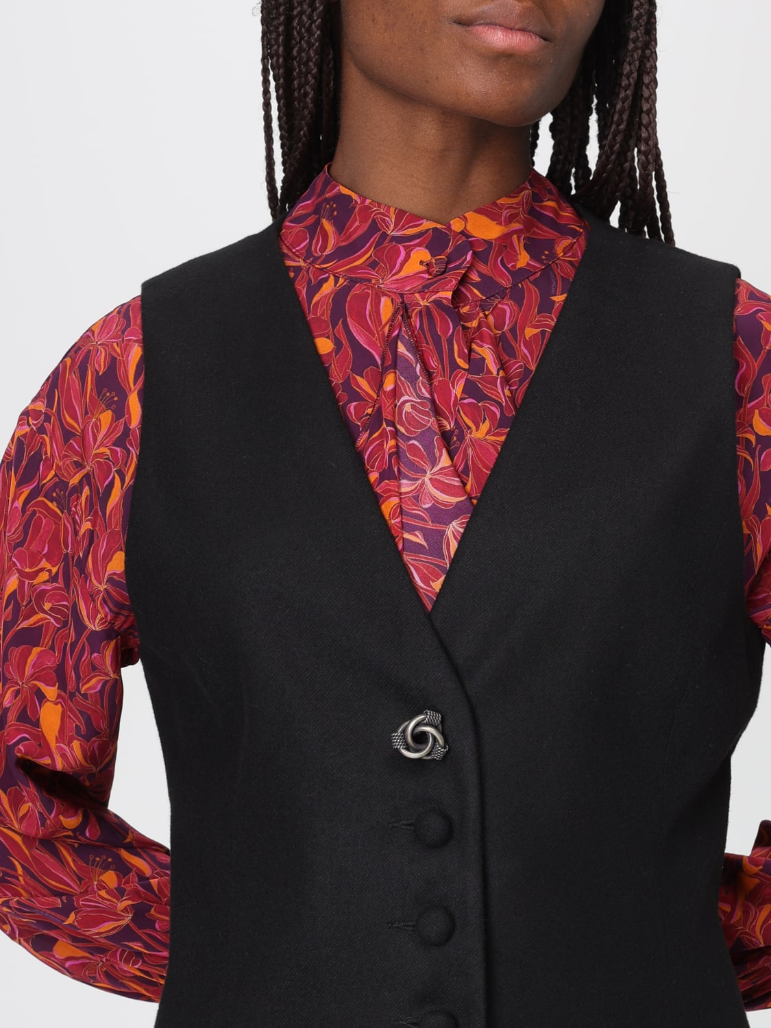 MALIPARMI CHALECO: Chaleco mujer Maliparmi, Negro - Img 5