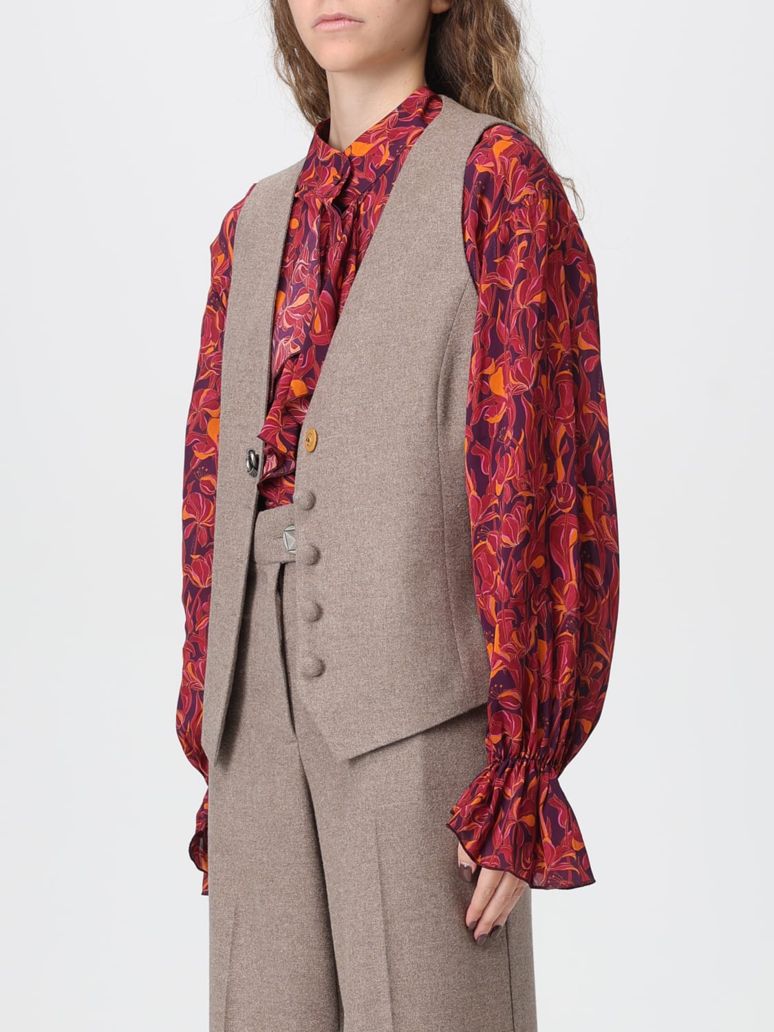 MALIPARMI WESTE: Weste damen Maliparmi, Taubengrau - Img 4