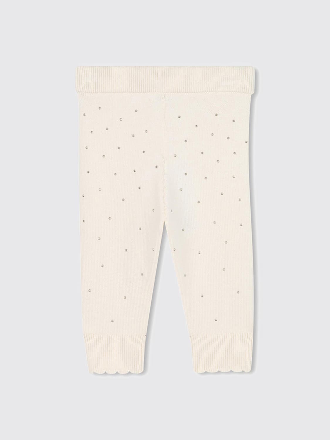 CHLOÉ PANTALONI: Pantaloni in maglia Chloé con strass, Panna - Img 2