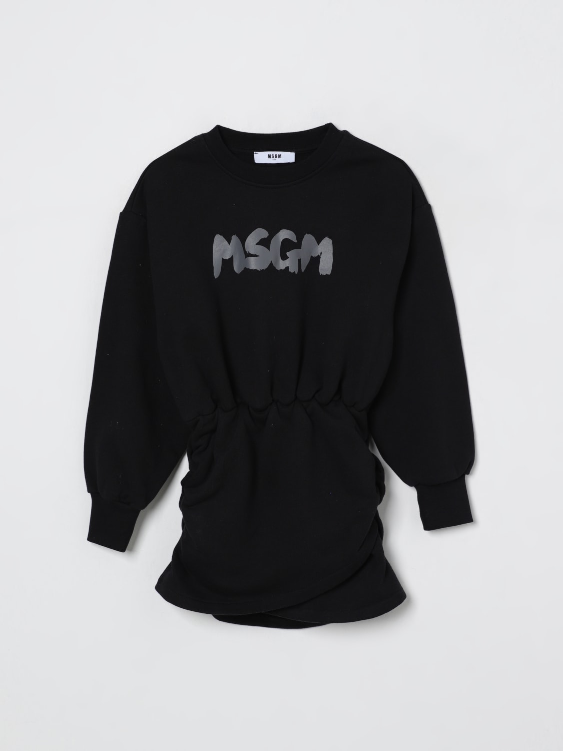 MSGM KIDS ABITO: Abito MSGM Kids in cotone con logo , Nero - Img 1