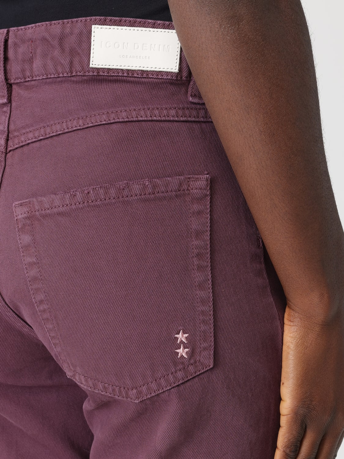 ICON DENIM LOS ANGELES JEANS: Jeans damen Icon Denim Los Angeles, Burgunderrot - Img 3