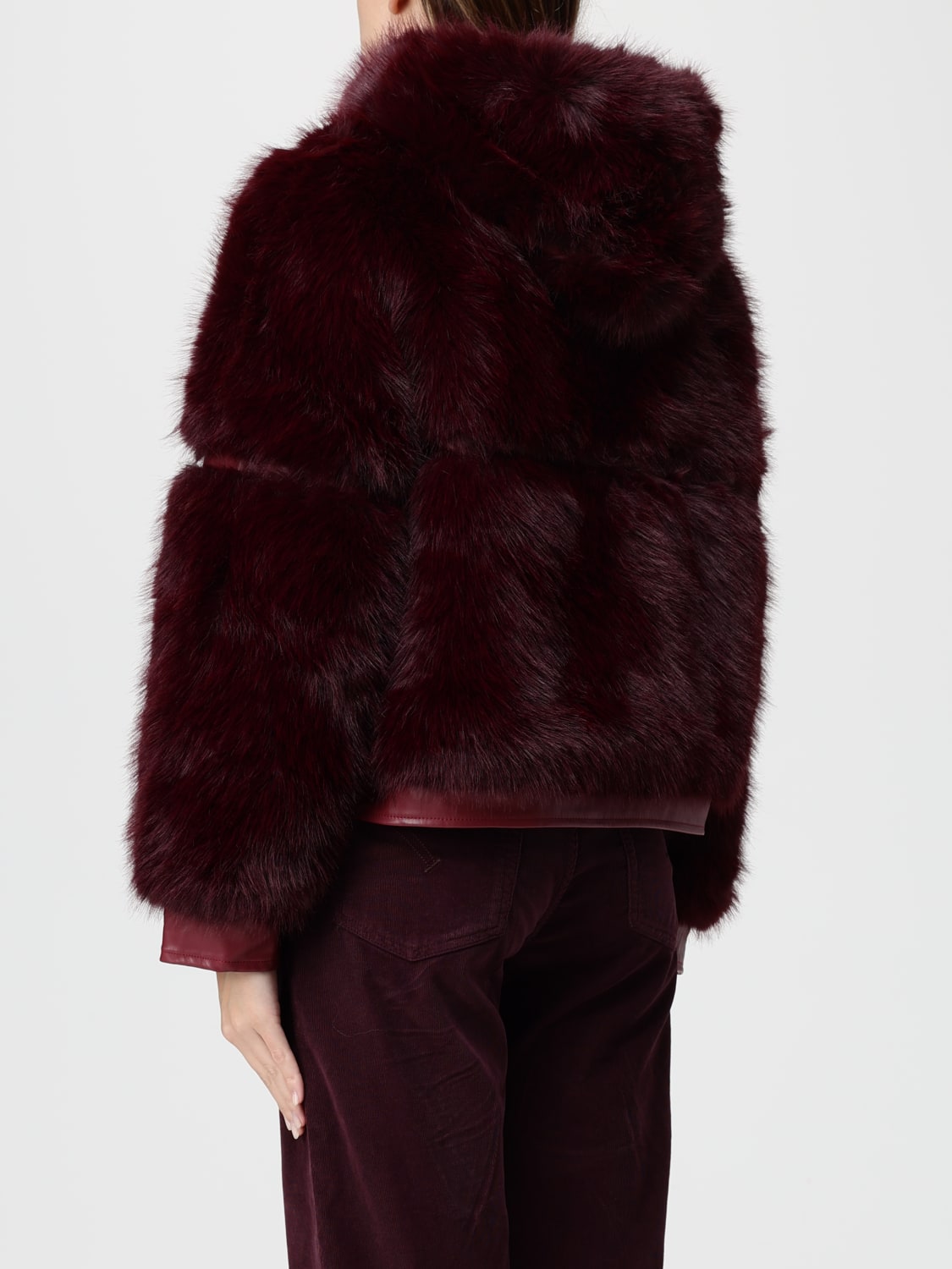 V73 FUR COAT: Blazer woman V73, Red - Img 2