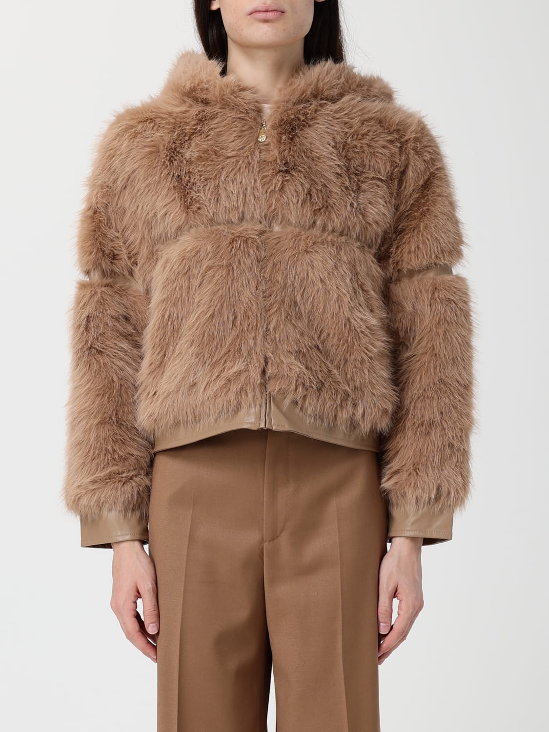 V73 FOURRURE: Blazer femme V73, Beige - Img 1