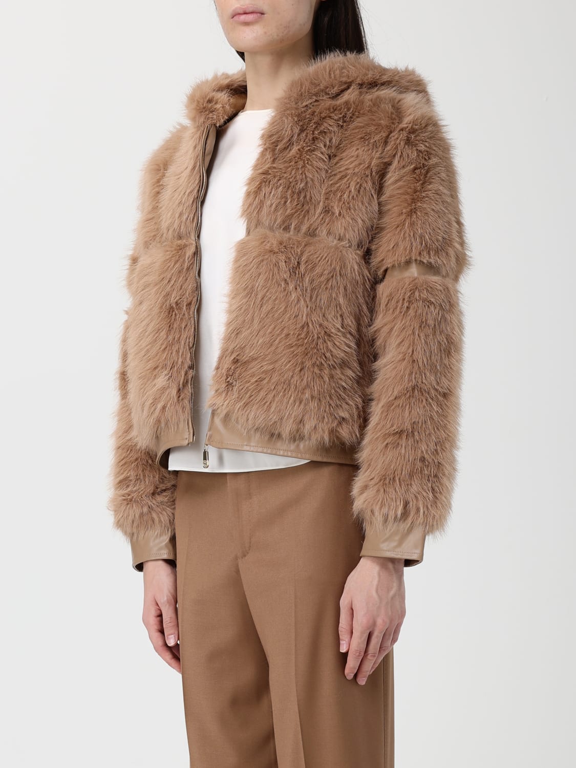 V73 FOURRURE: Blazer femme V73, Beige - Img 3