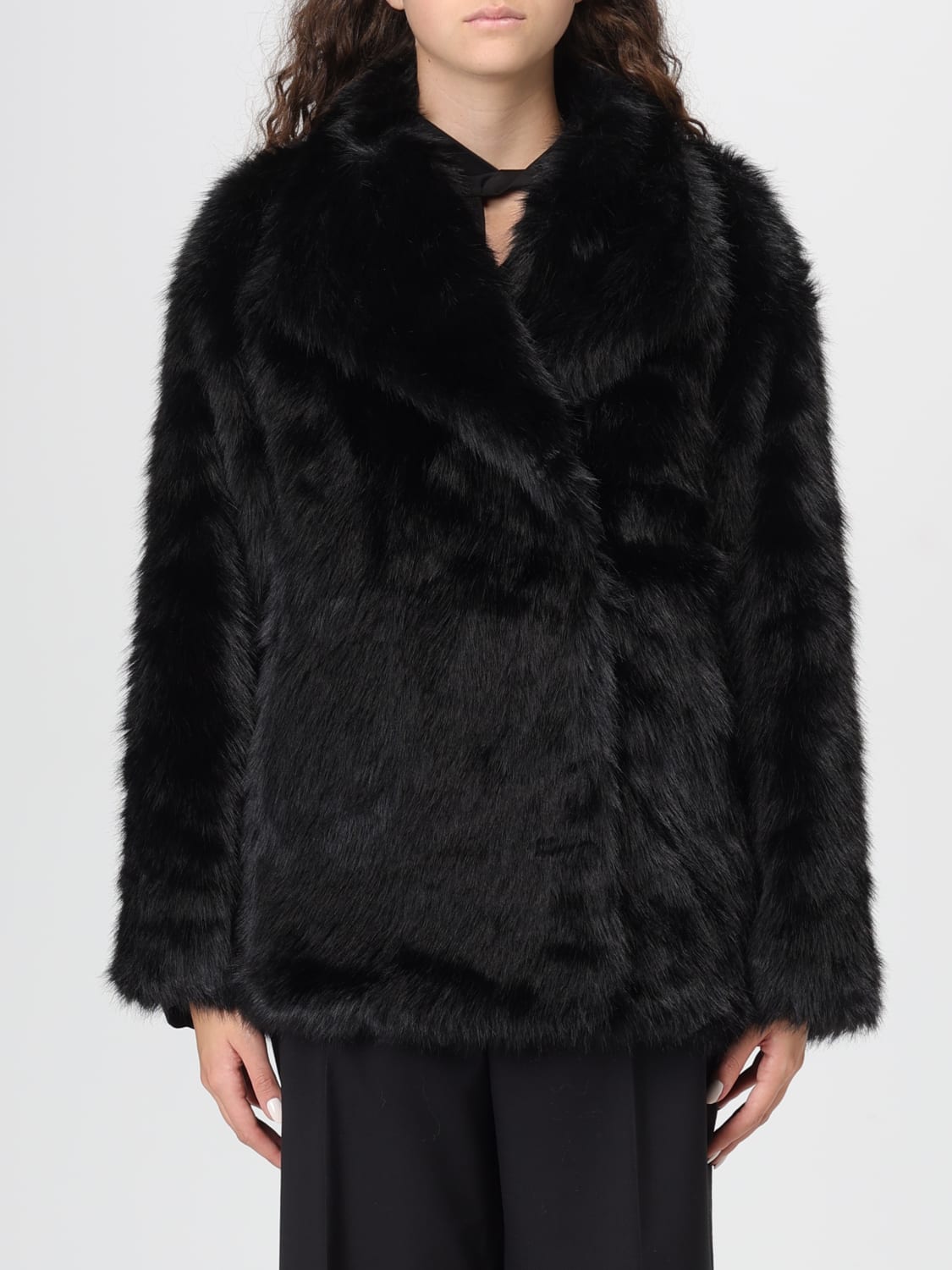 V73 FUR COAT: V73 women's fur, Black - Img 1