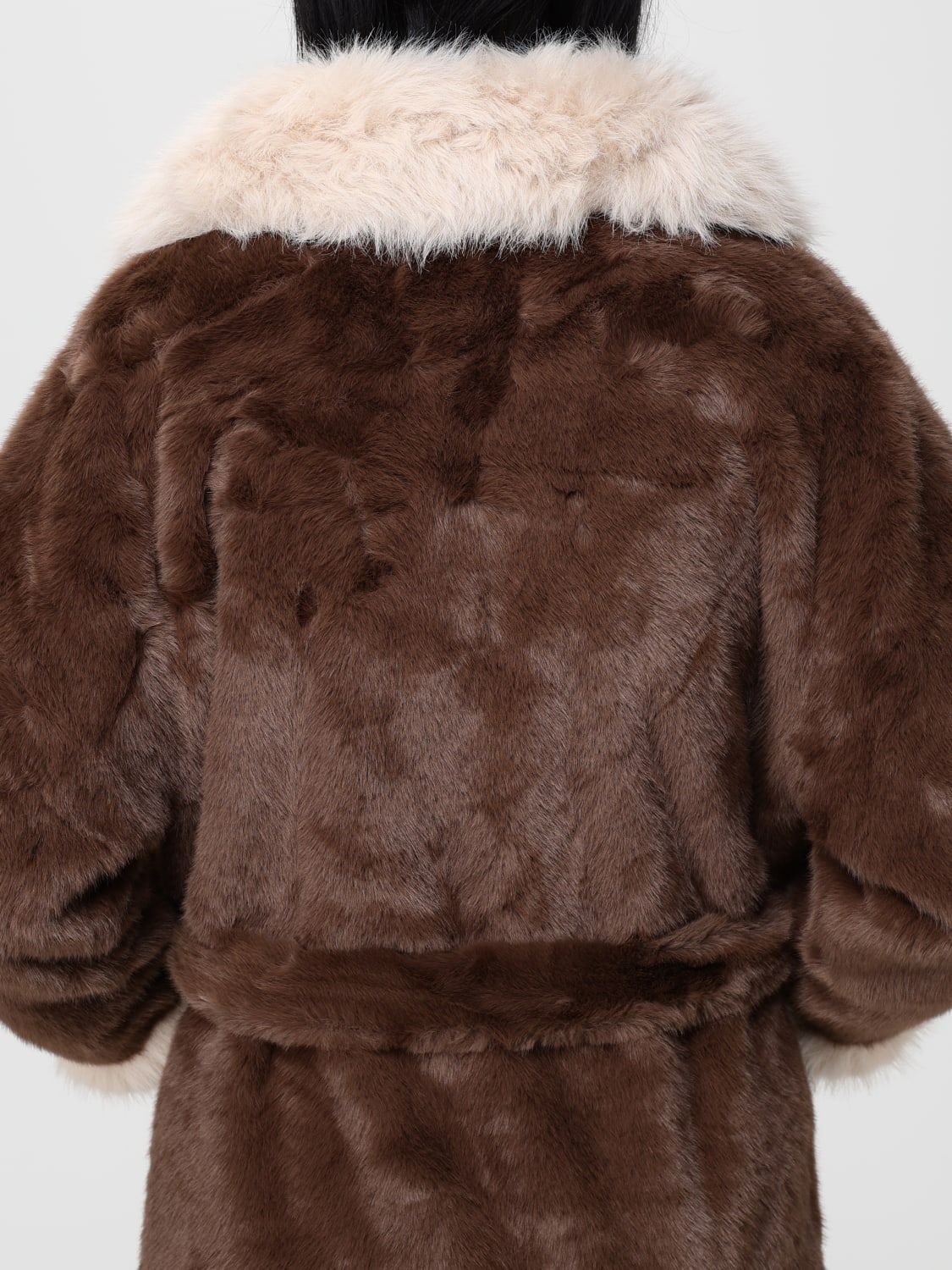 V73 FUR COAT: Blazer woman V73, Brown - Img 4