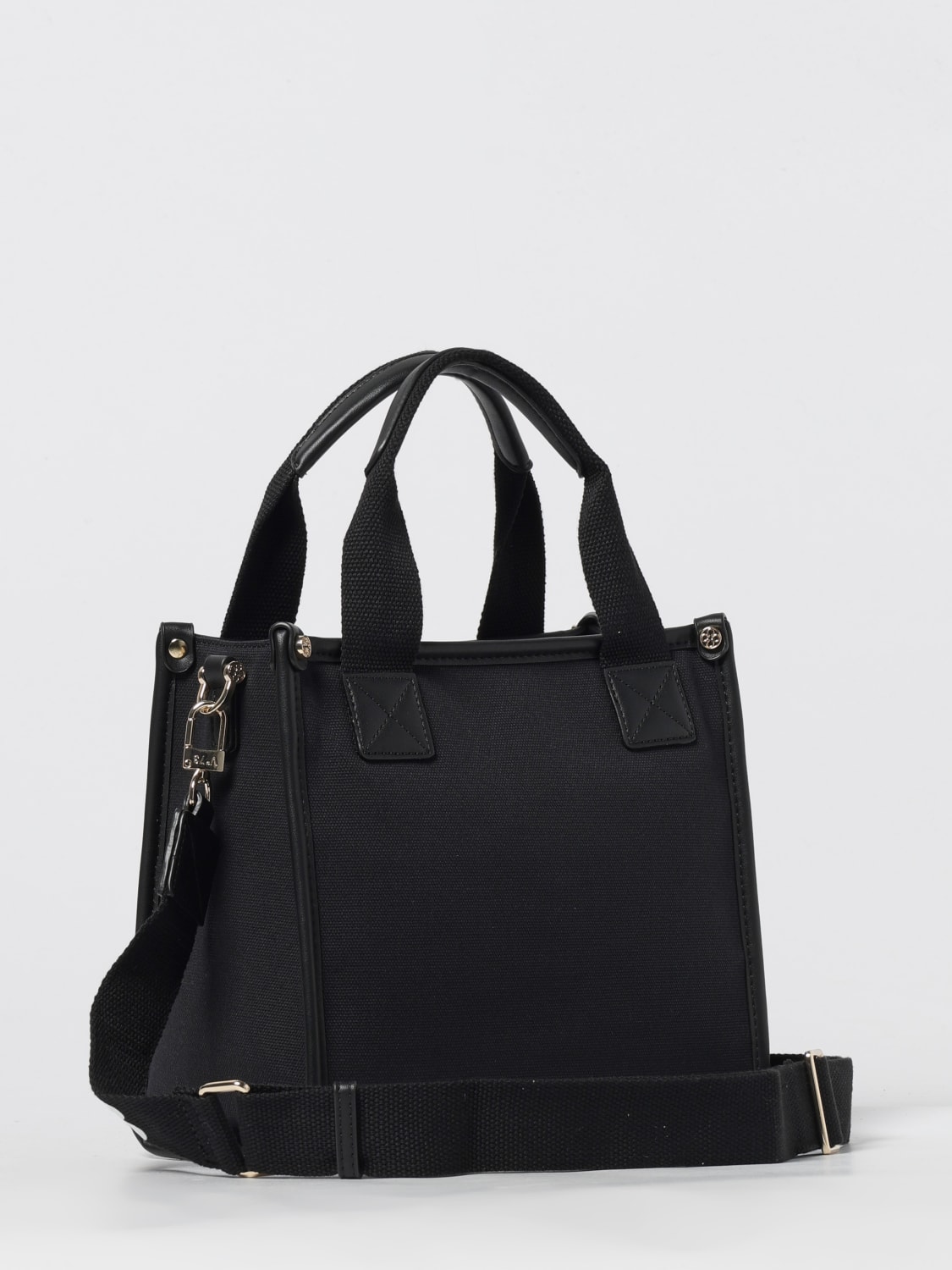 V73 BORSA A MANO: Borsa Responsibility Bis V°73 in canvas di cotone, Nero - Img 2