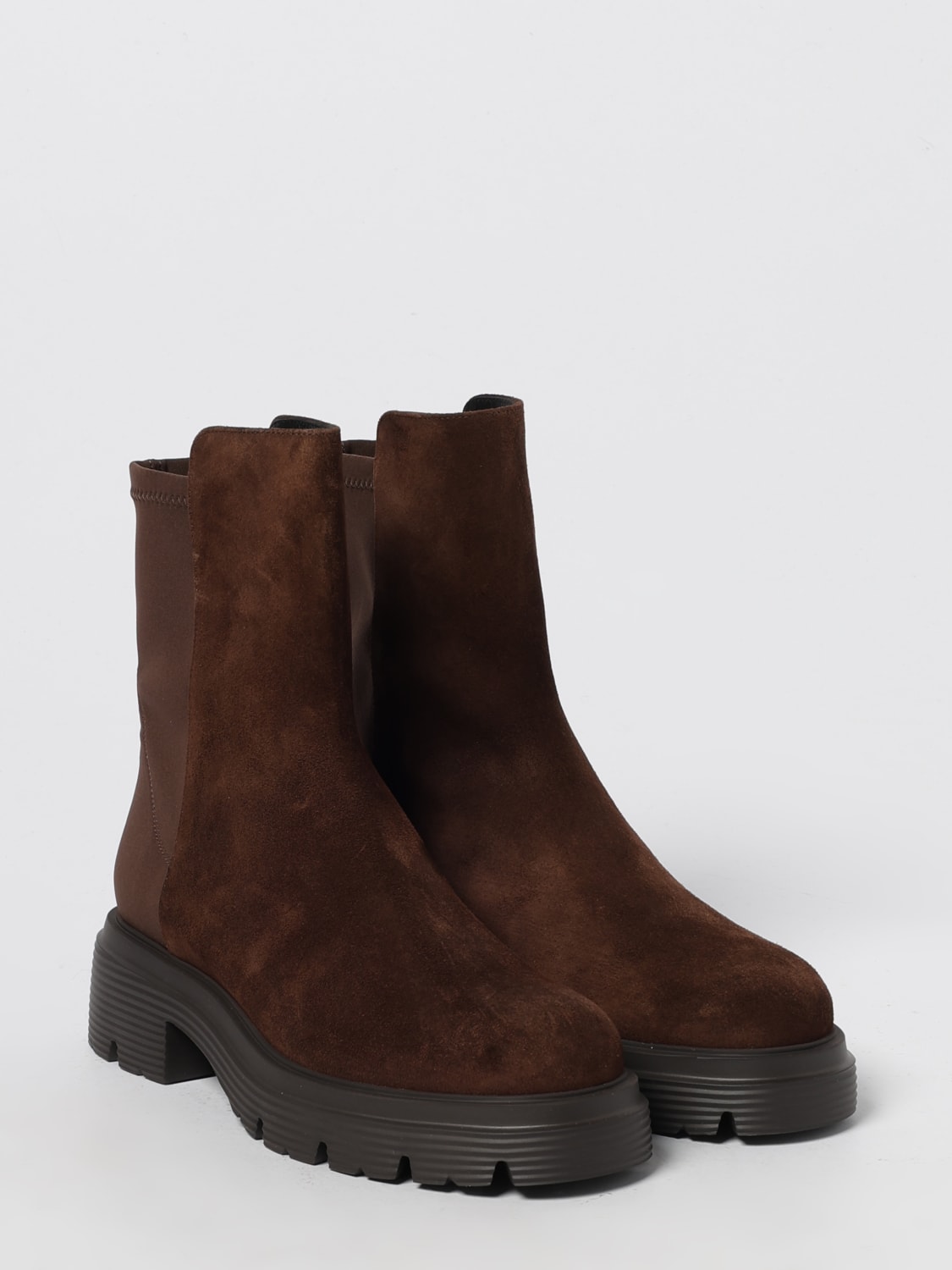 STUART WEITZMAN BOOTS: Flat ankle boot woman Stuart Weitzman, Brown - Img 2
