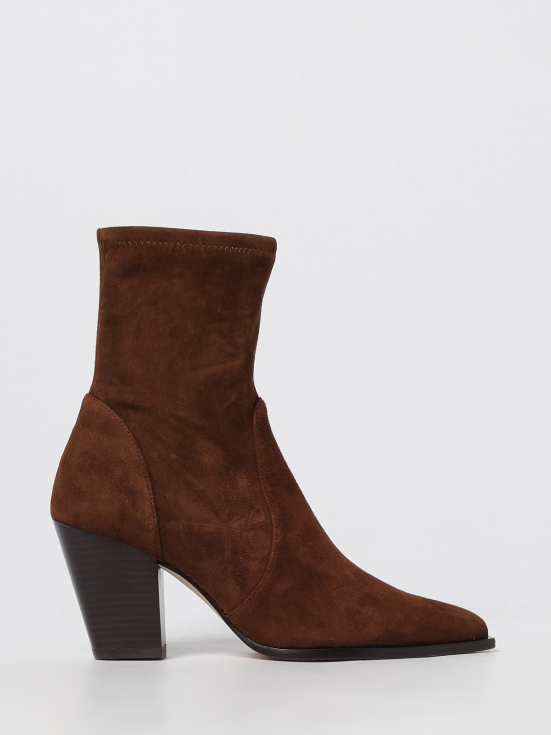 STUART WEITZMAN BOOTS: Flat ankle boot woman Stuart Weitzman, Brown - Img 1