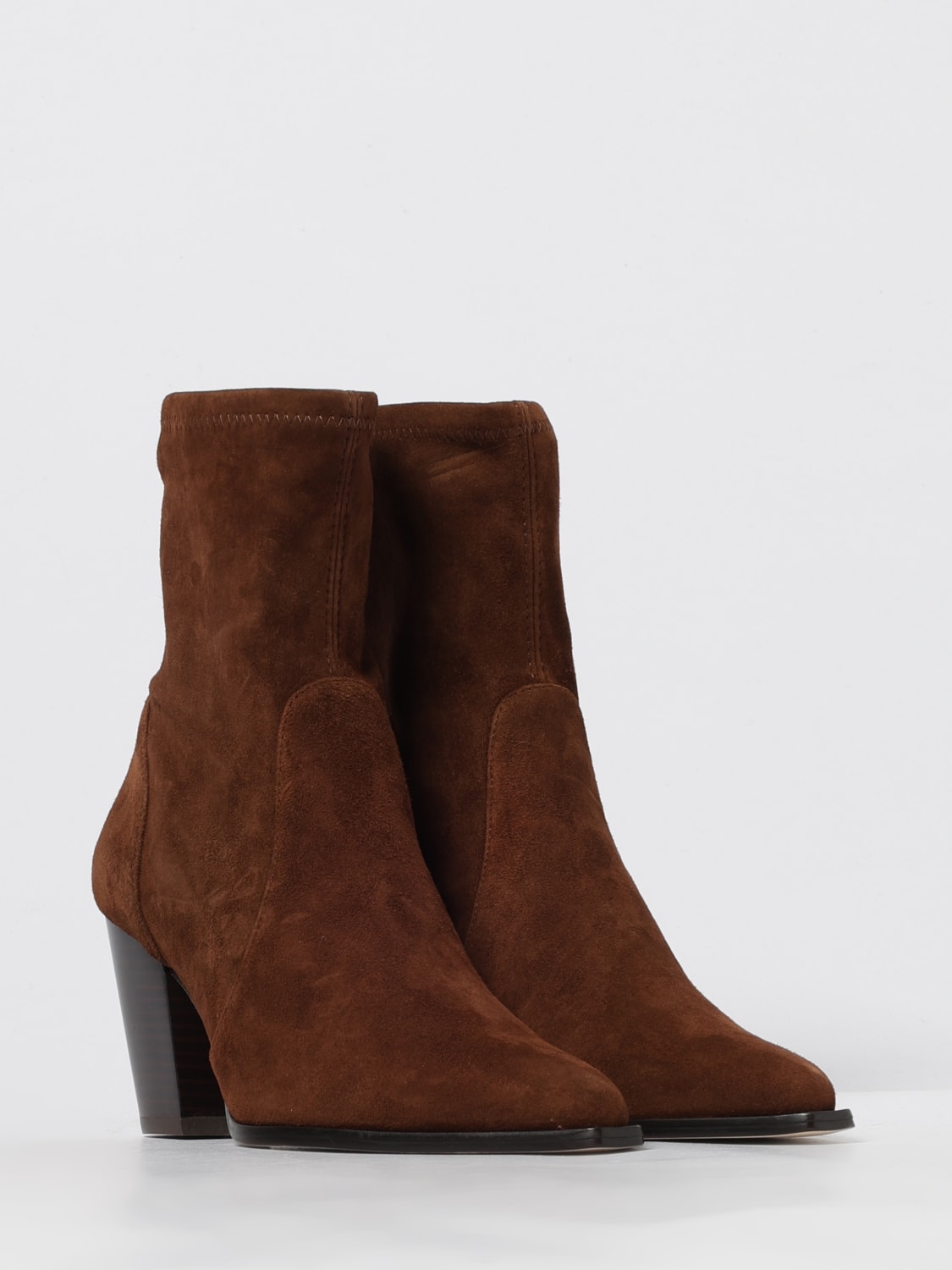 STUART WEITZMAN BOOTS: Flat ankle boot woman Stuart Weitzman, Brown - Img 2