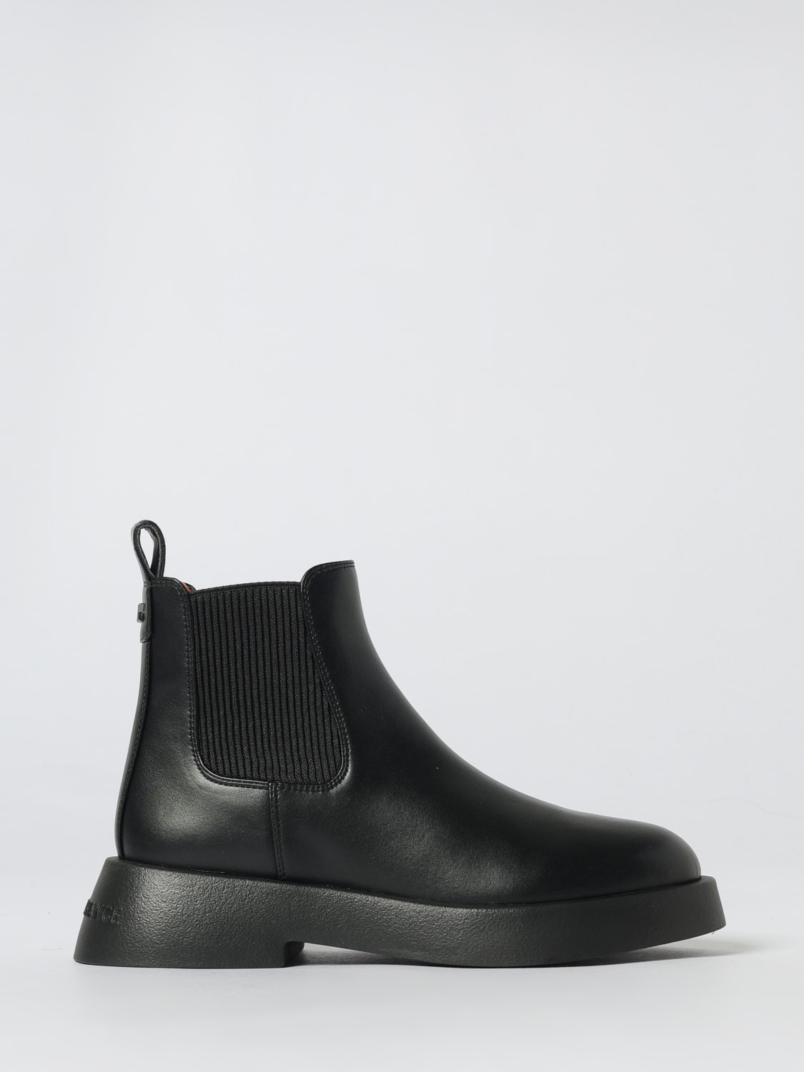 ARMANI EXCHANGE BOOTS: Flat ankle boot woman Armani Exchange, Black - Img 1