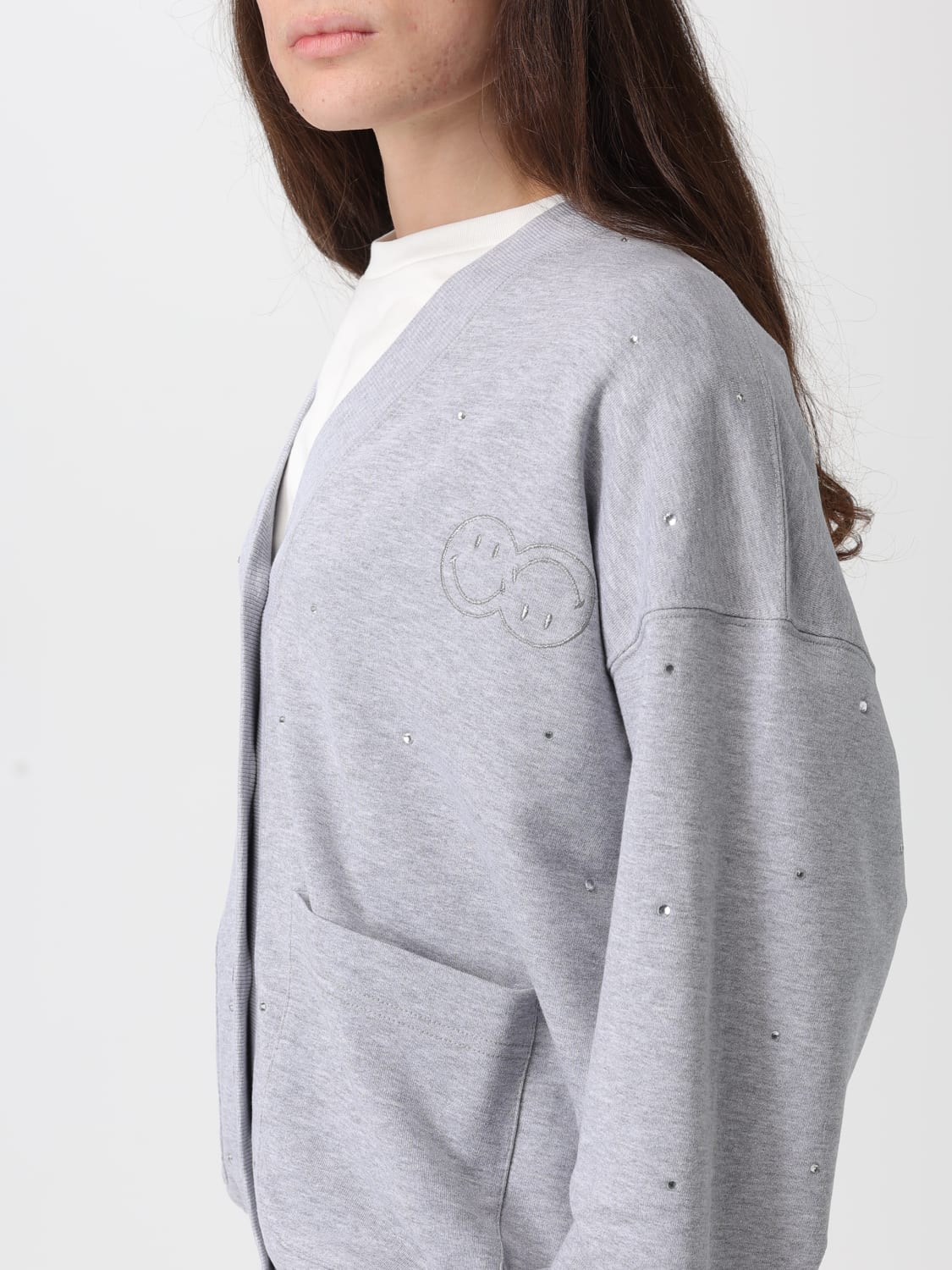 JOSHUA SANDERS SWEATER: Cardigan woman Joshua Sanders, Grey - Img 4