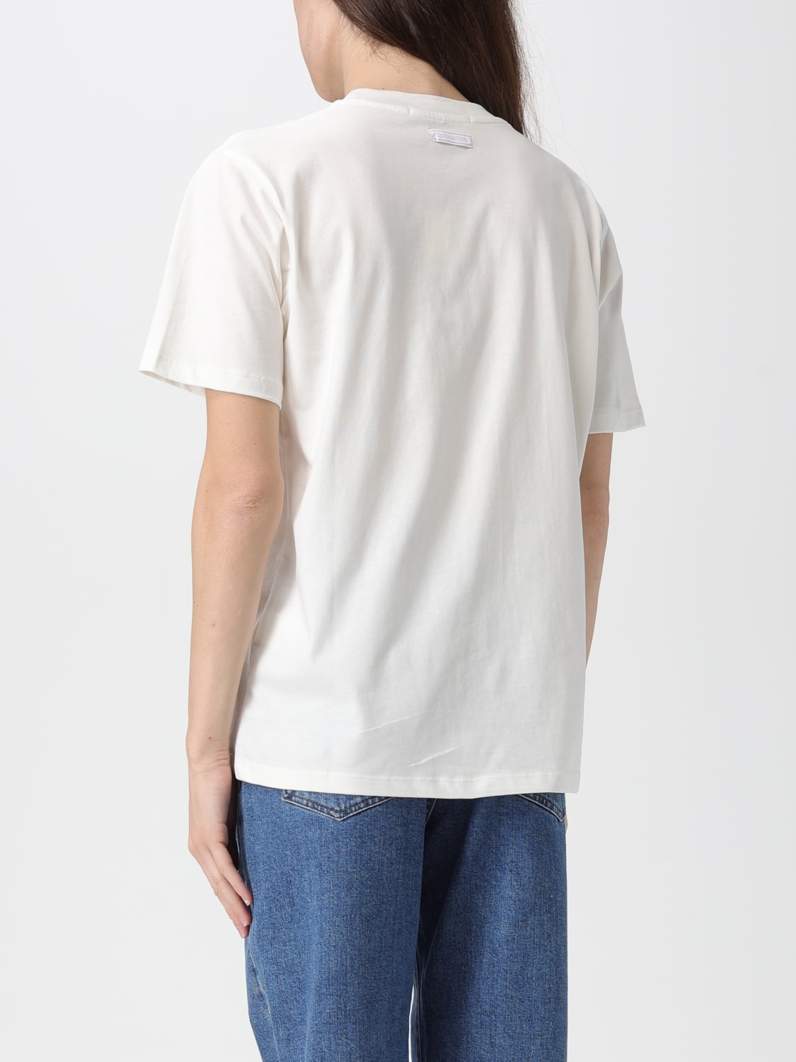 JOSHUA SANDERS T-SHIRTS: T-shirts in cotone con tasca a toppa Joshua Sanders, Panna - Img 2