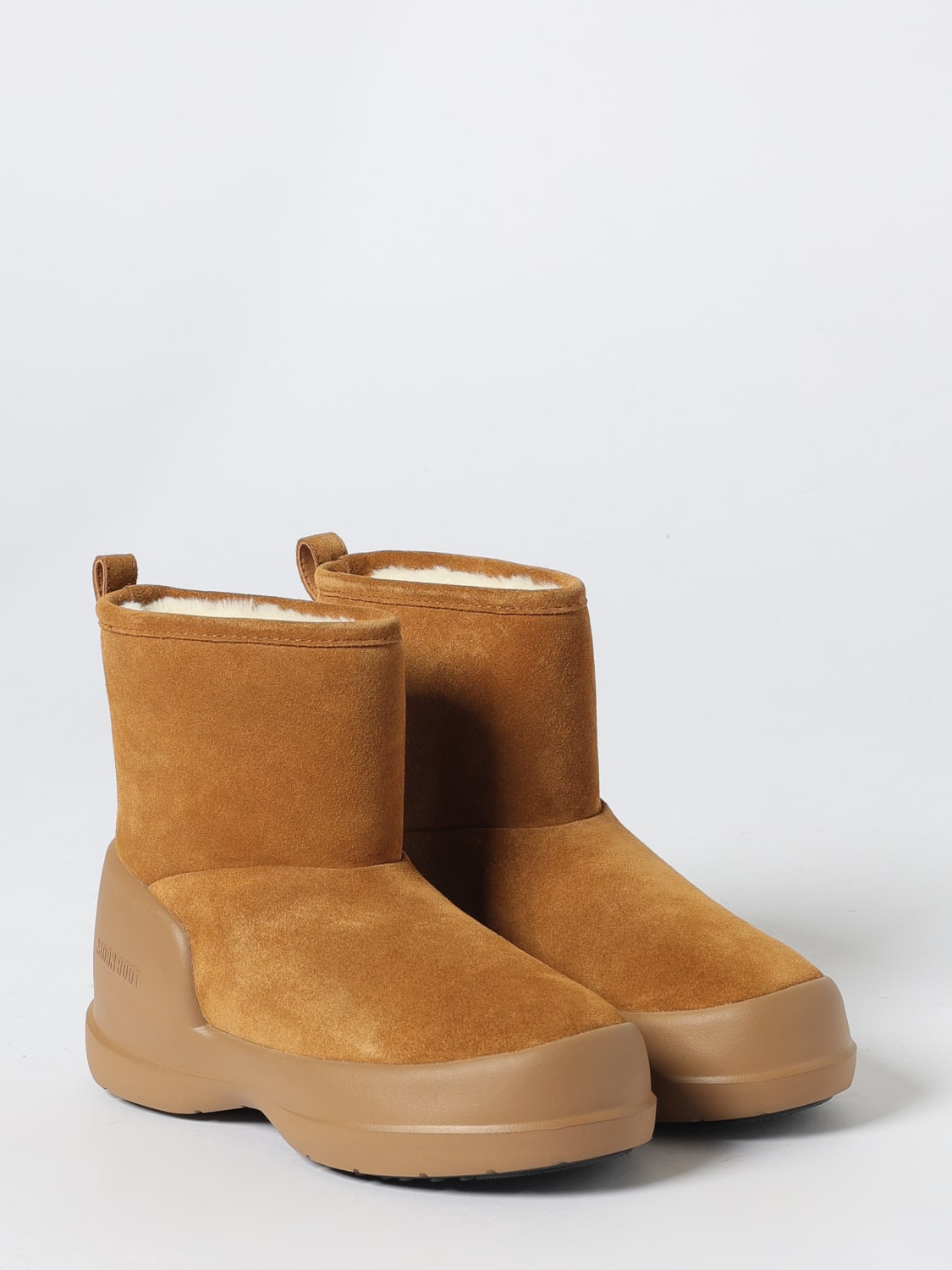 MOON BOOT BOOTS: Flat ankle boot woman Moon Boot, Beige - Img 2