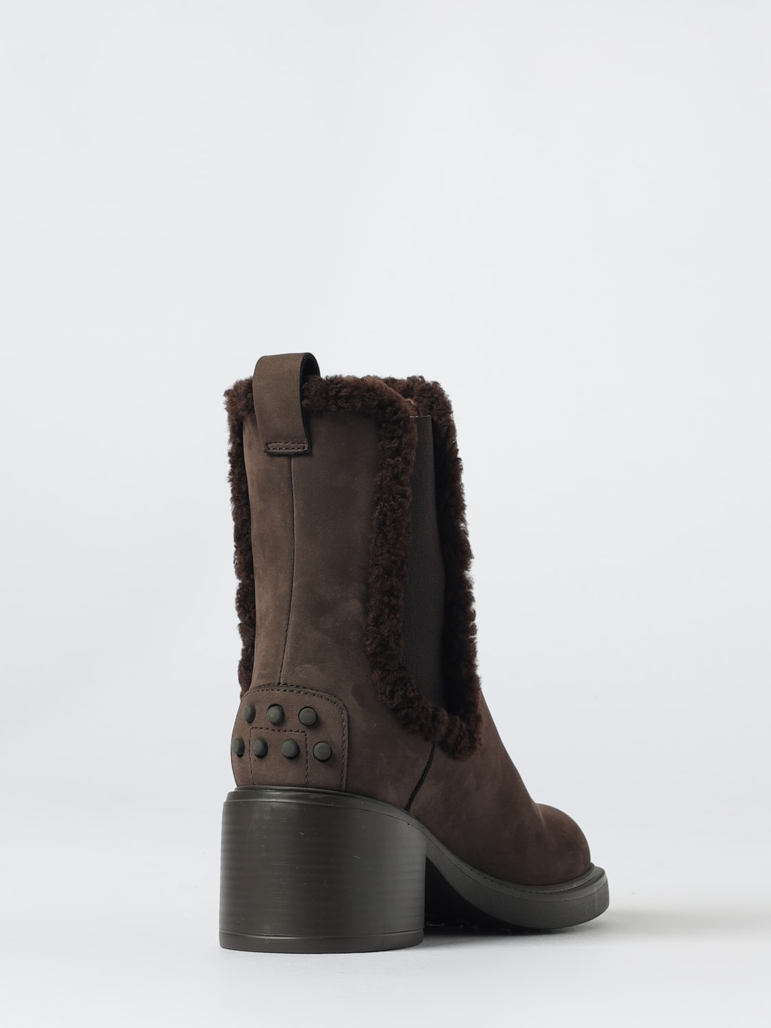 TOD'S BOOTS: Flat ankle boot woman Tod's, Brown - Img 3