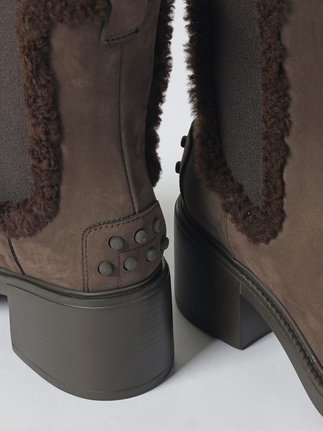 TOD'S BOOTS: Flat ankle boot woman Tod's, Brown - Img 4