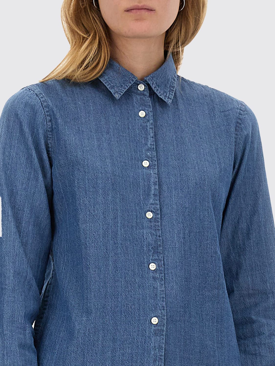 ASPESI HEMDBLUSE: Hemdbluse damen Aspesi, Denim - Img 4