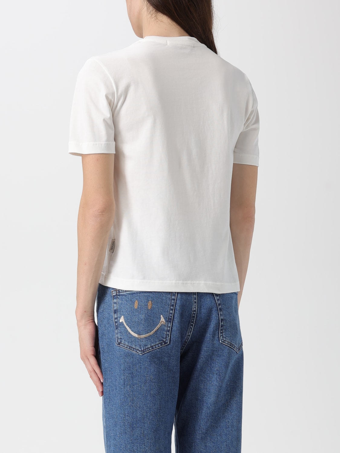 JOSHUA SANDERS T-SHIRTS: T-shirts in cotone stampata Joshua Sanders, Panna - Img 2