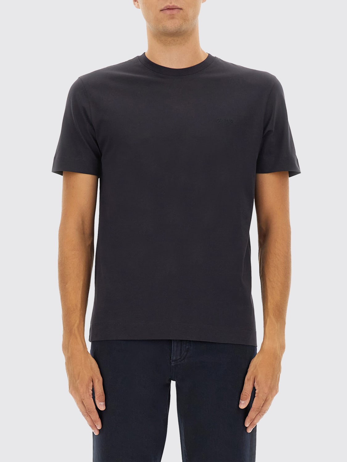 ZEGNA T-SHIRT: T-shirt in cotone basic Zegna, Nero - Img 1