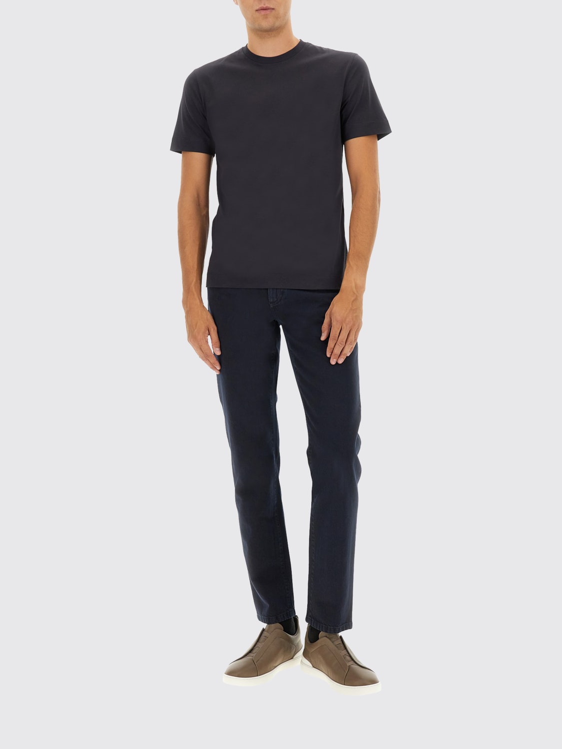 ZEGNA T-SHIRT: T-shirt in cotone basic Zegna, Nero - Img 2