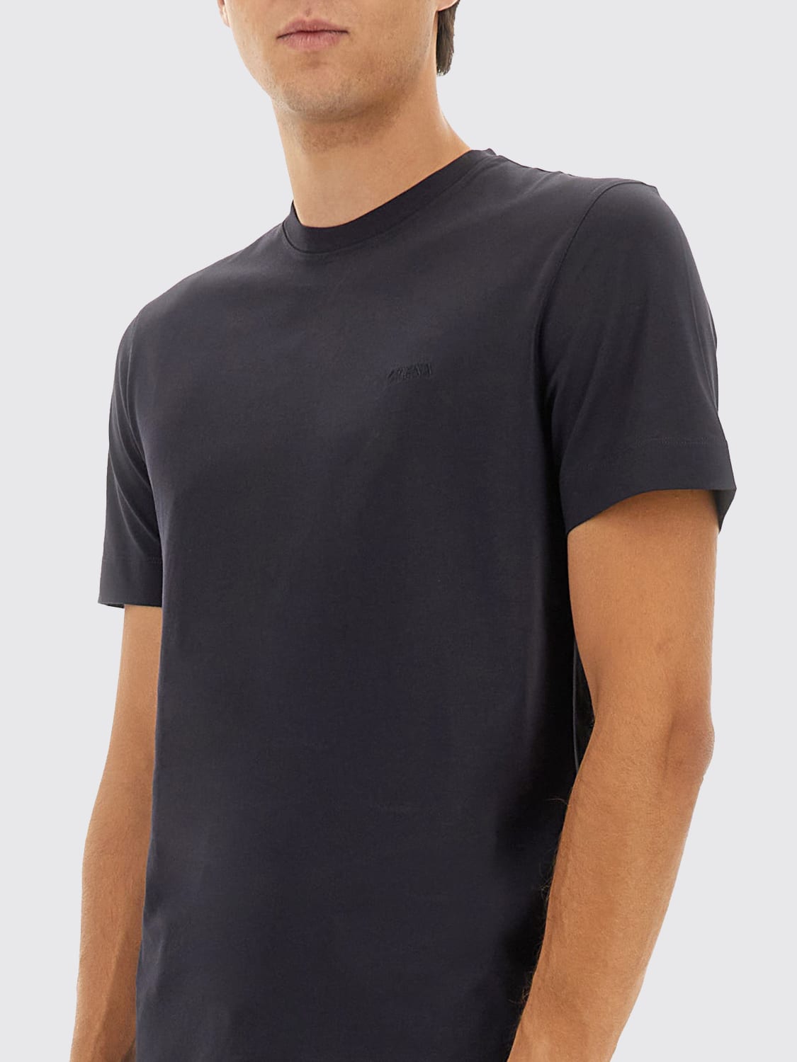 ZEGNA T-SHIRT: T-shirt in cotone basic Zegna, Nero - Img 4