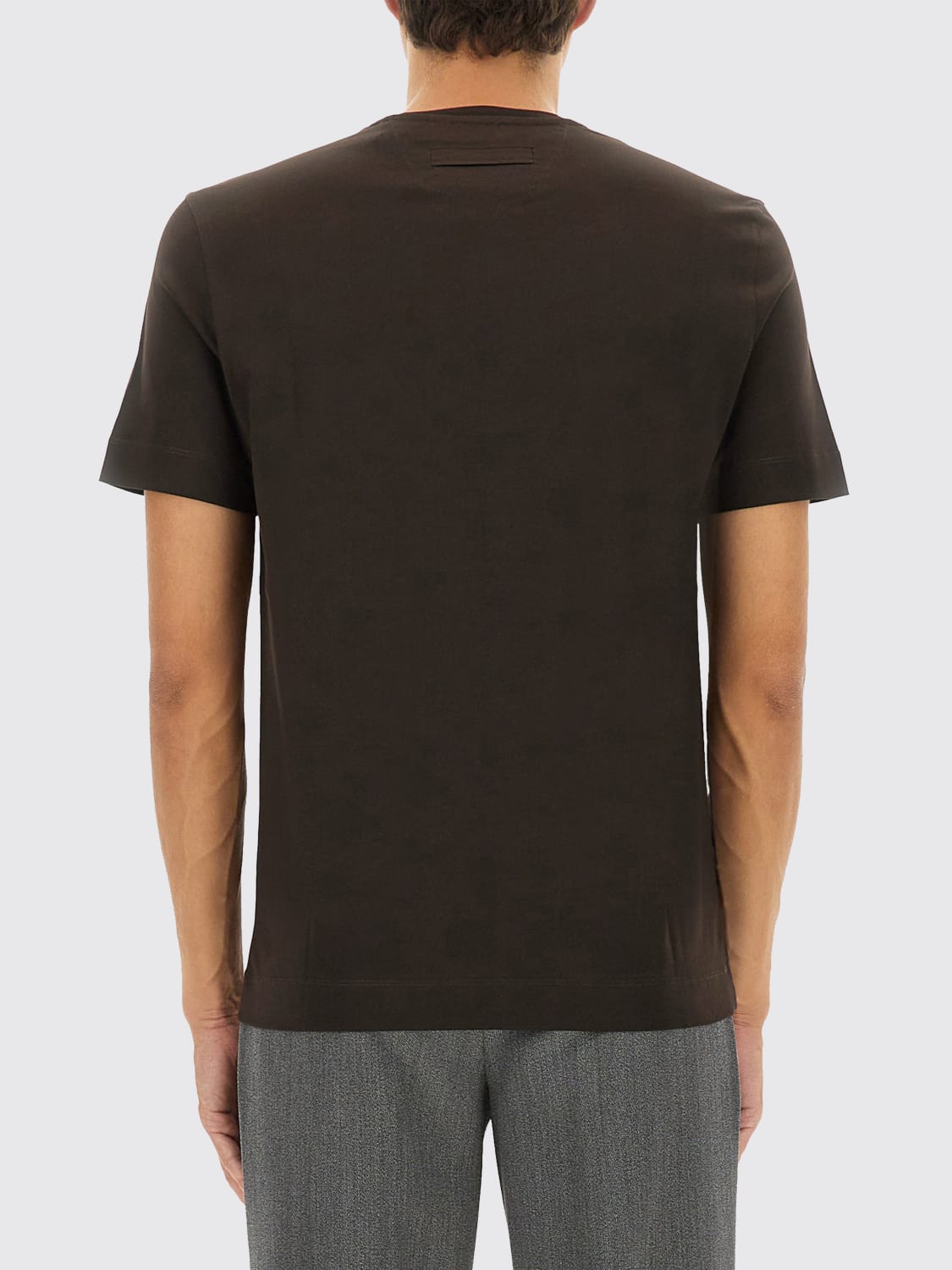ZEGNA T-SHIRT: T-shirt men Zegna, Brown - Img 3
