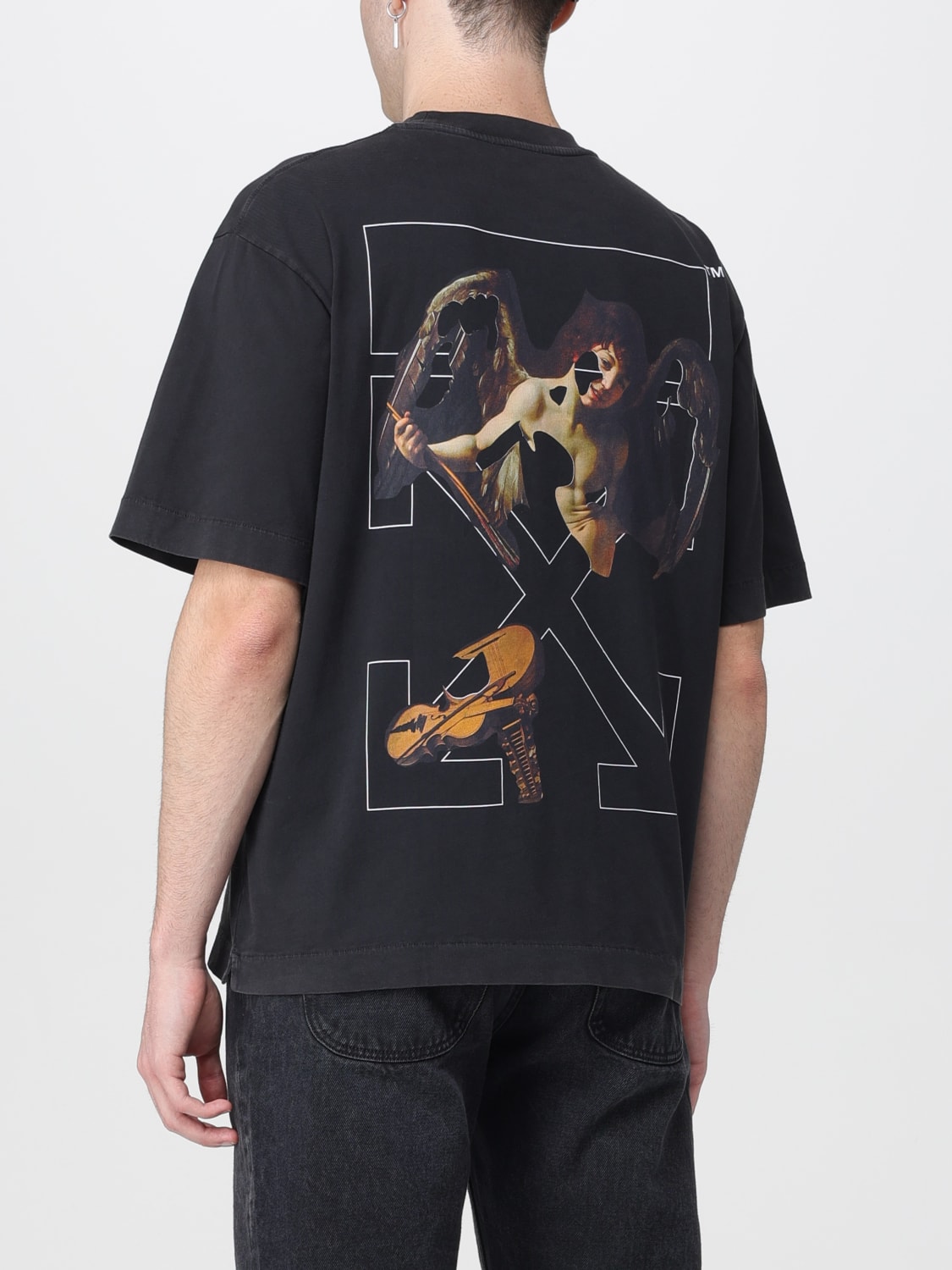 OFF-WHITE T恤: T恤 男士 Off-white, 黑色 - Img 2