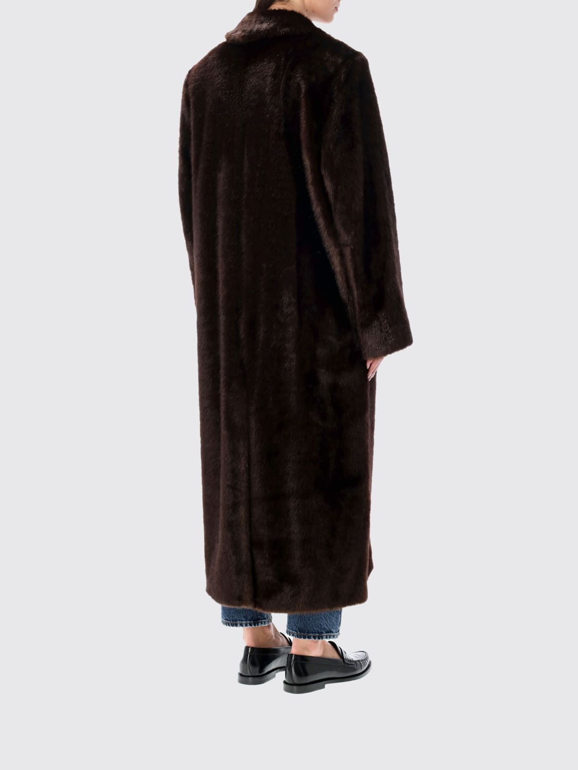 STAND STUDIO FUR COAT: Coat woman Stand Studio, Brown - Img 2