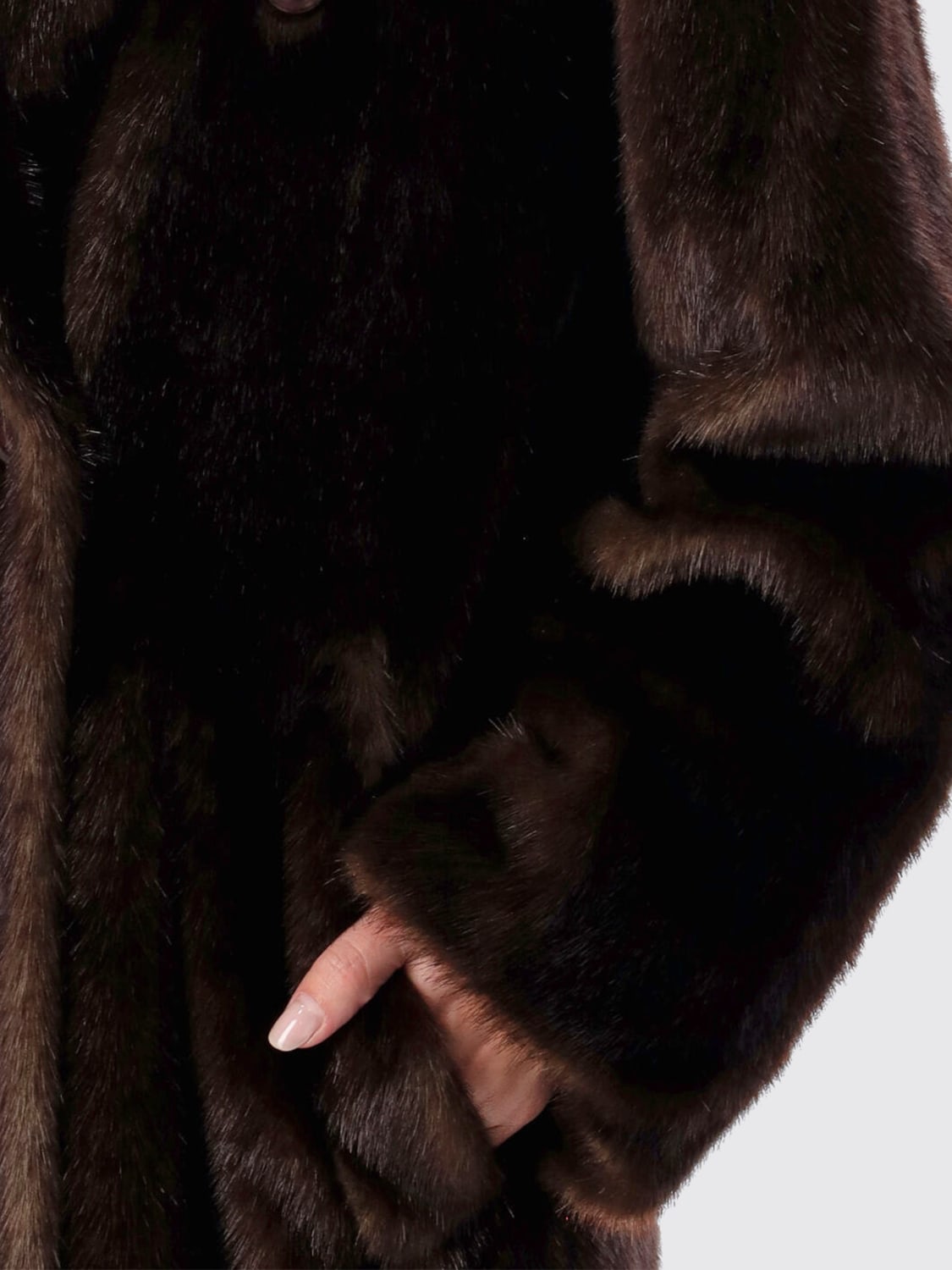 STAND STUDIO FUR COAT: Coat woman Stand Studio, Brown - Img 3